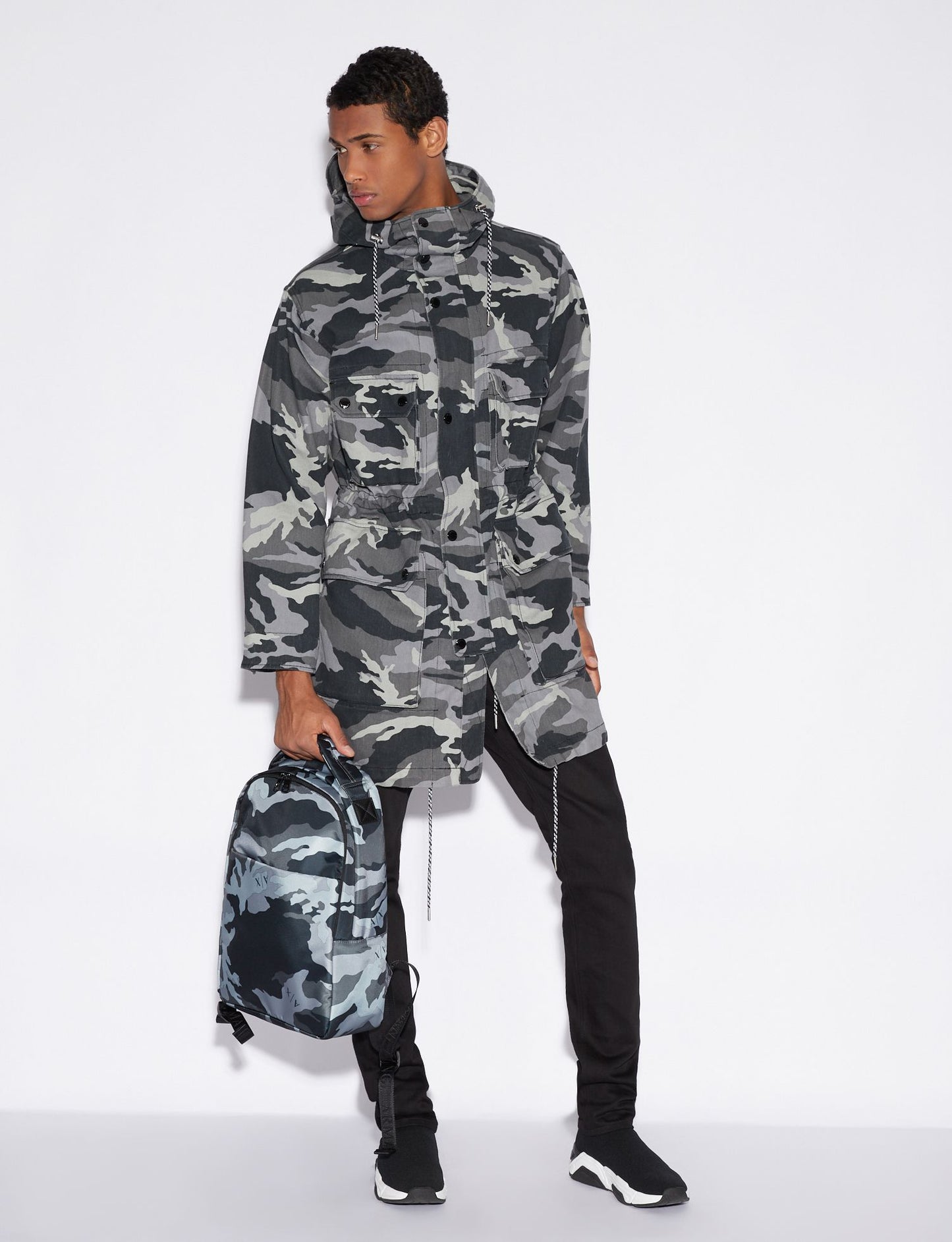 Graue Baumwolljacke