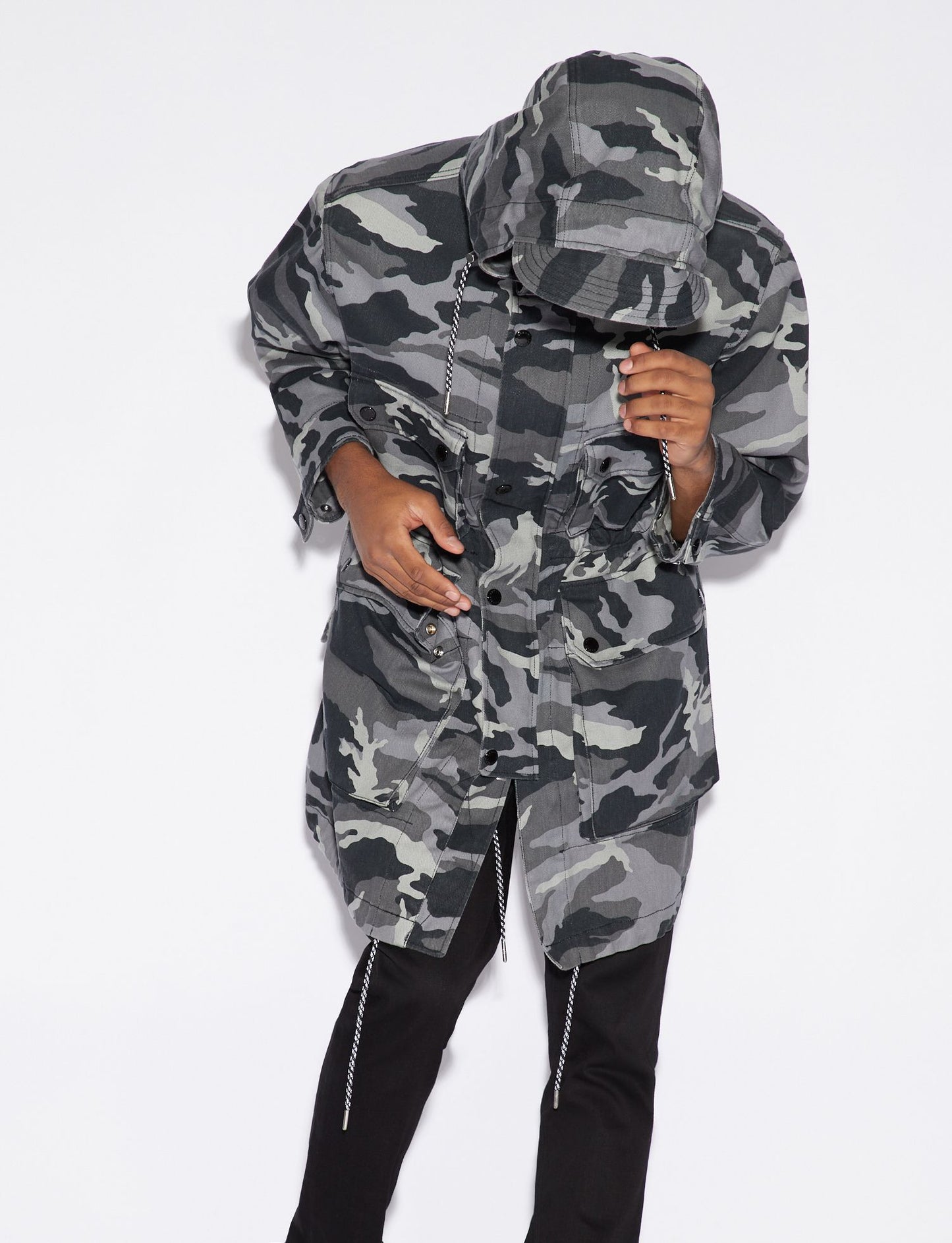 Graue Baumwolljacke