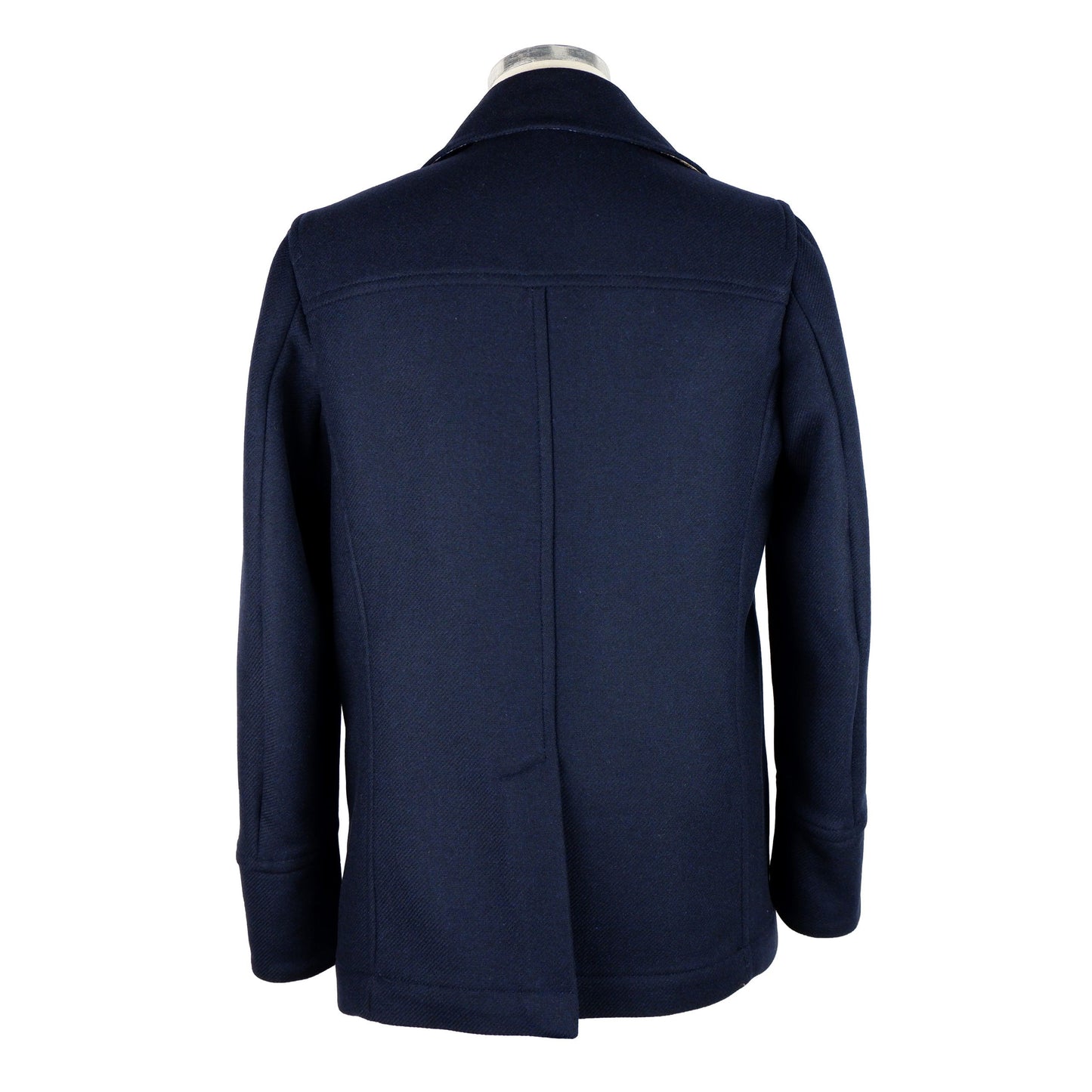 Blaue Wolljacke