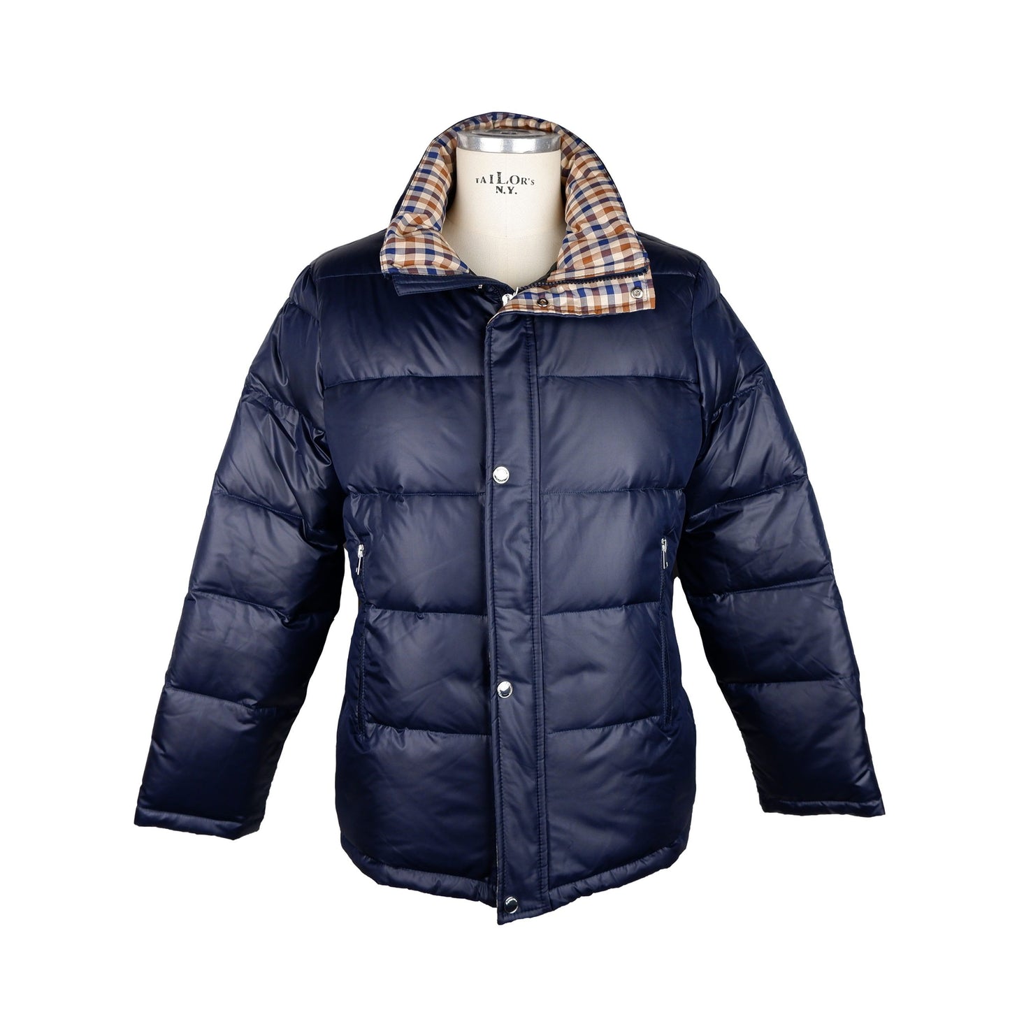 Blaue Polyester-Jacke