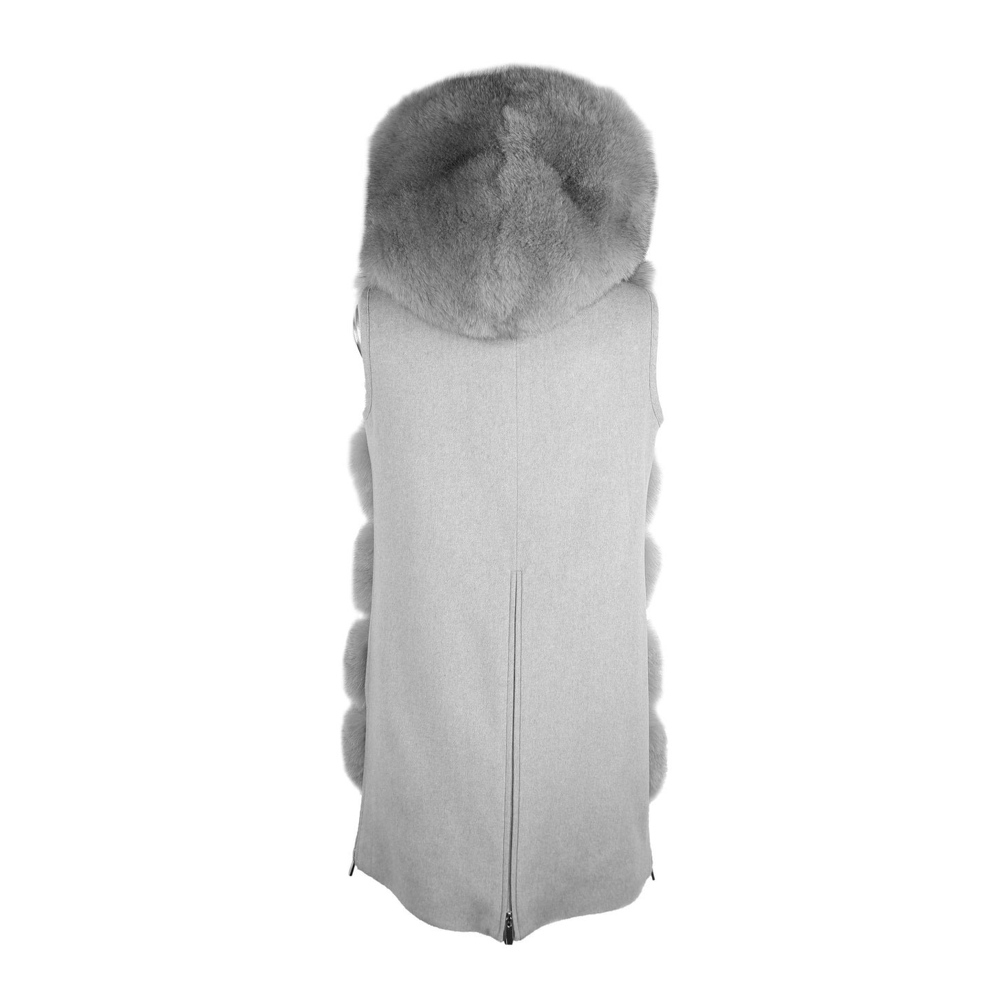 Graue Wolle Vergine Jacken & Mantel