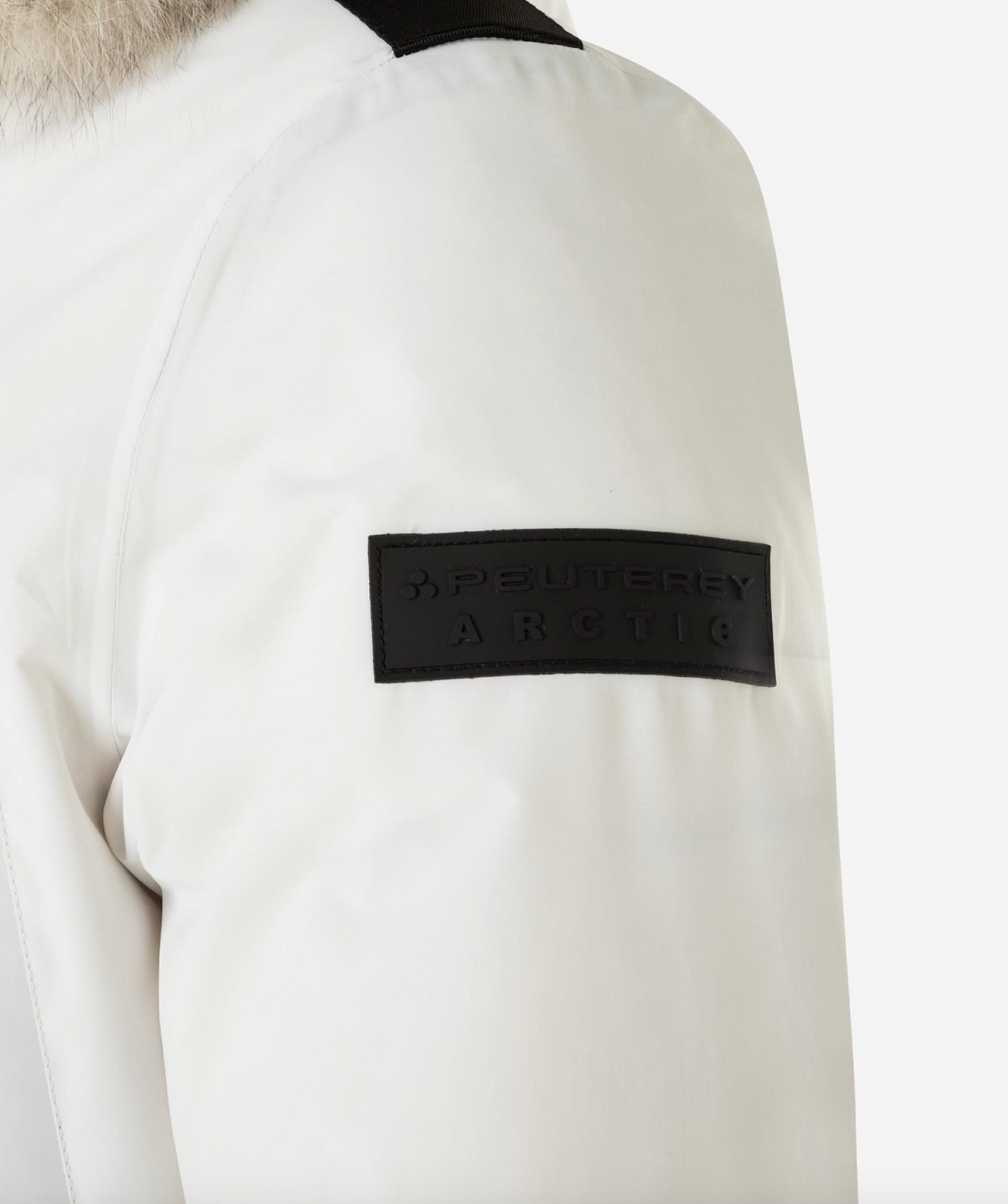 Weiße Polyester-Jacke
