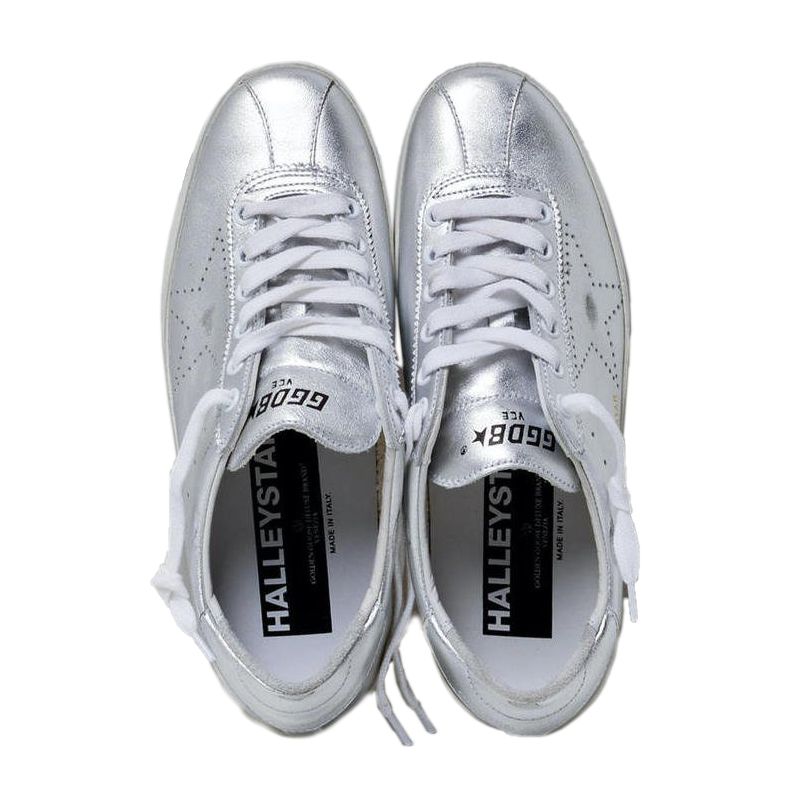 Graue Leder-Sneakers