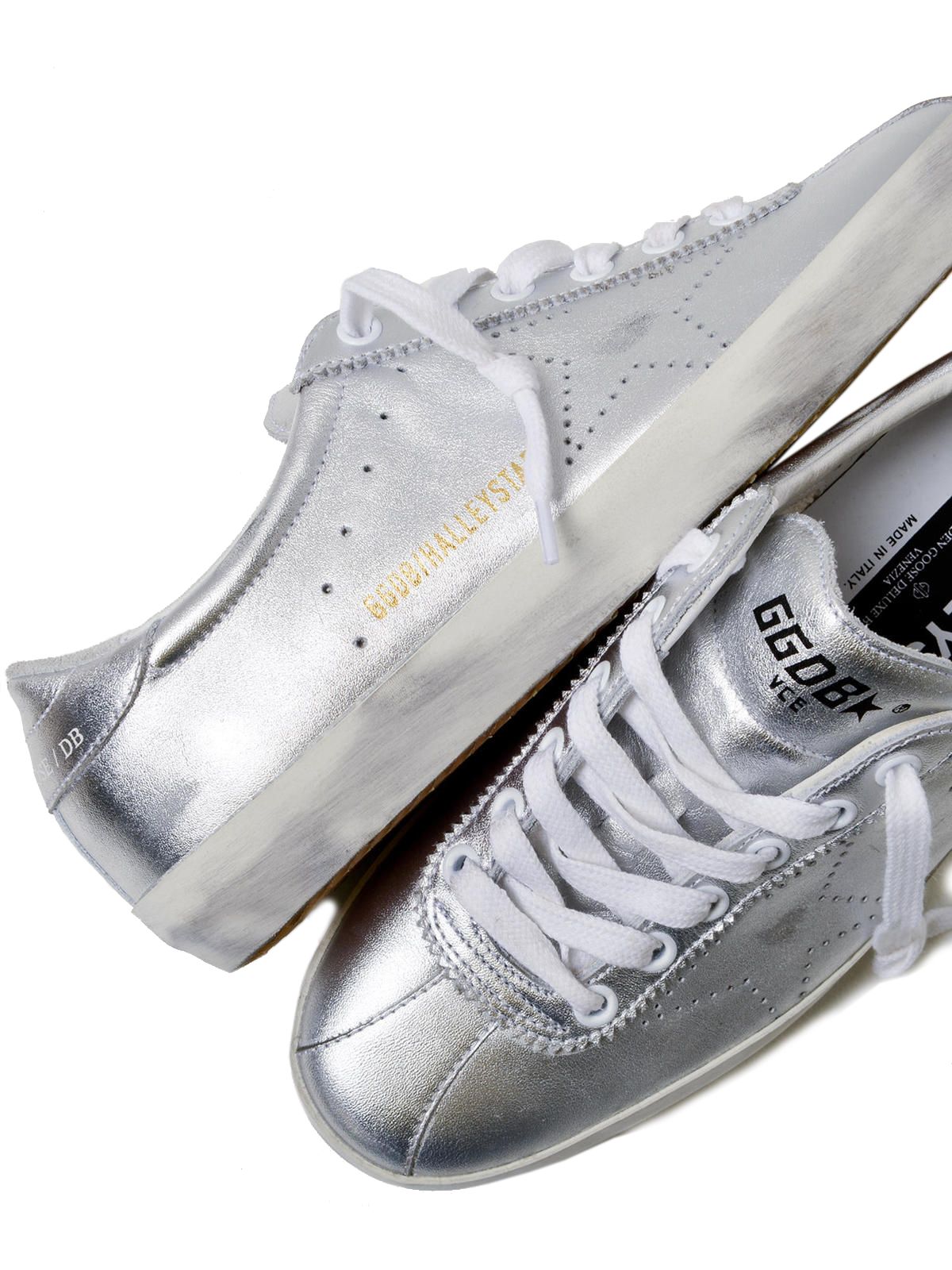 Graue Leder-Sneakers