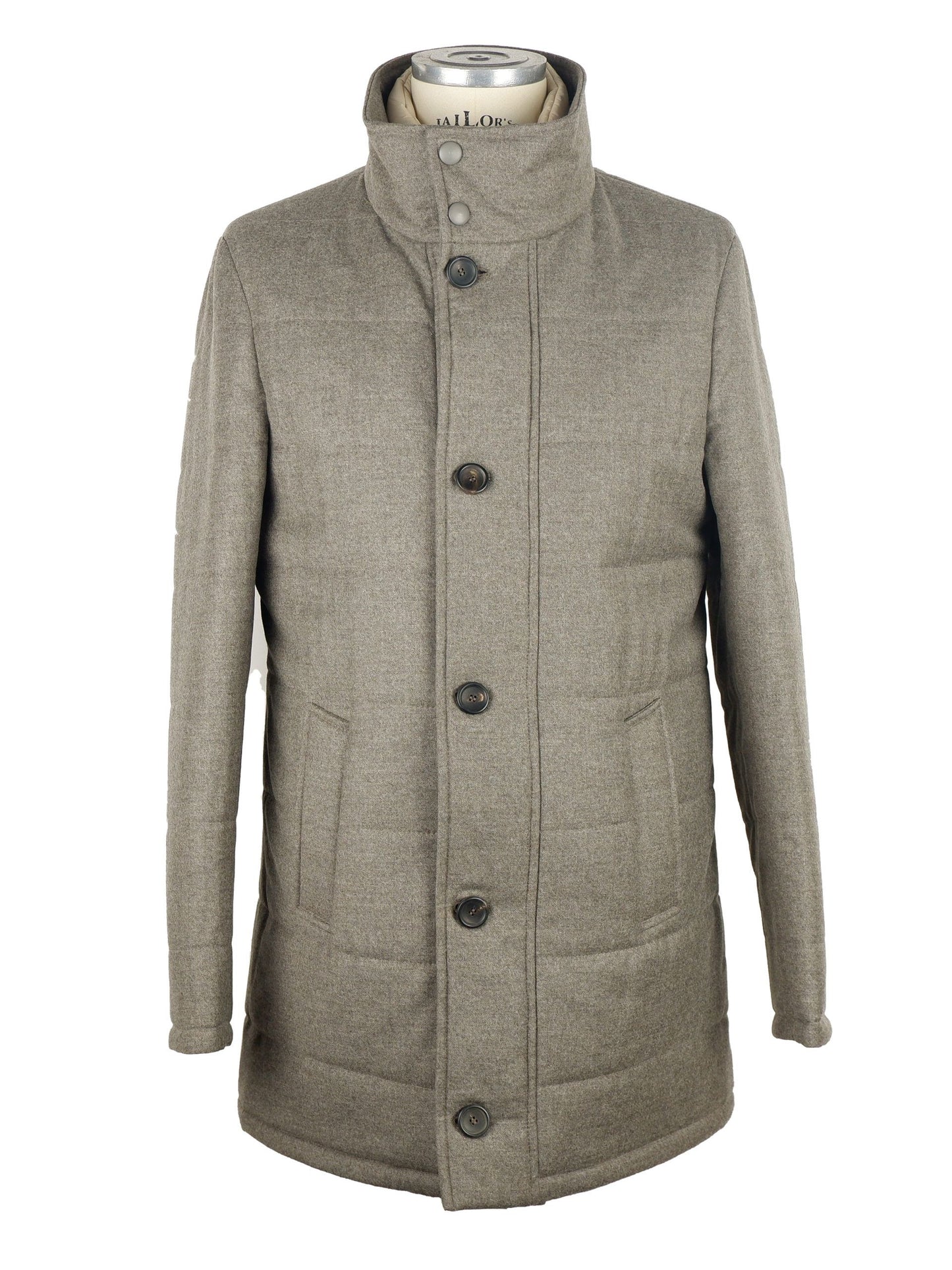 Graue Wolljacke