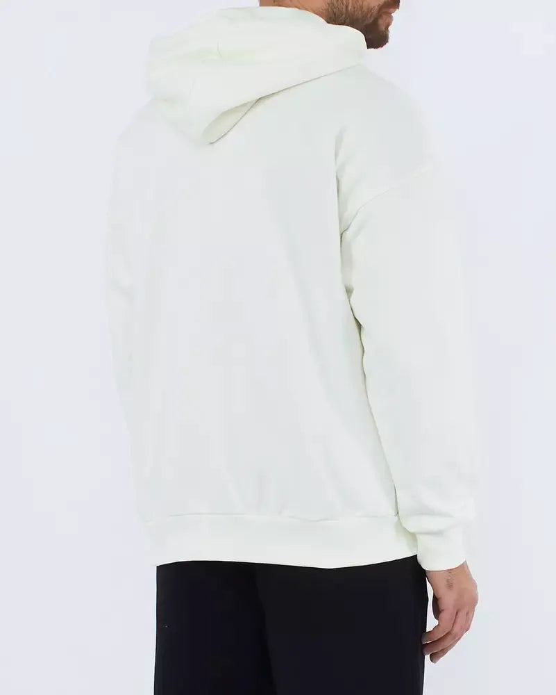 Weißer Baumwollpullover