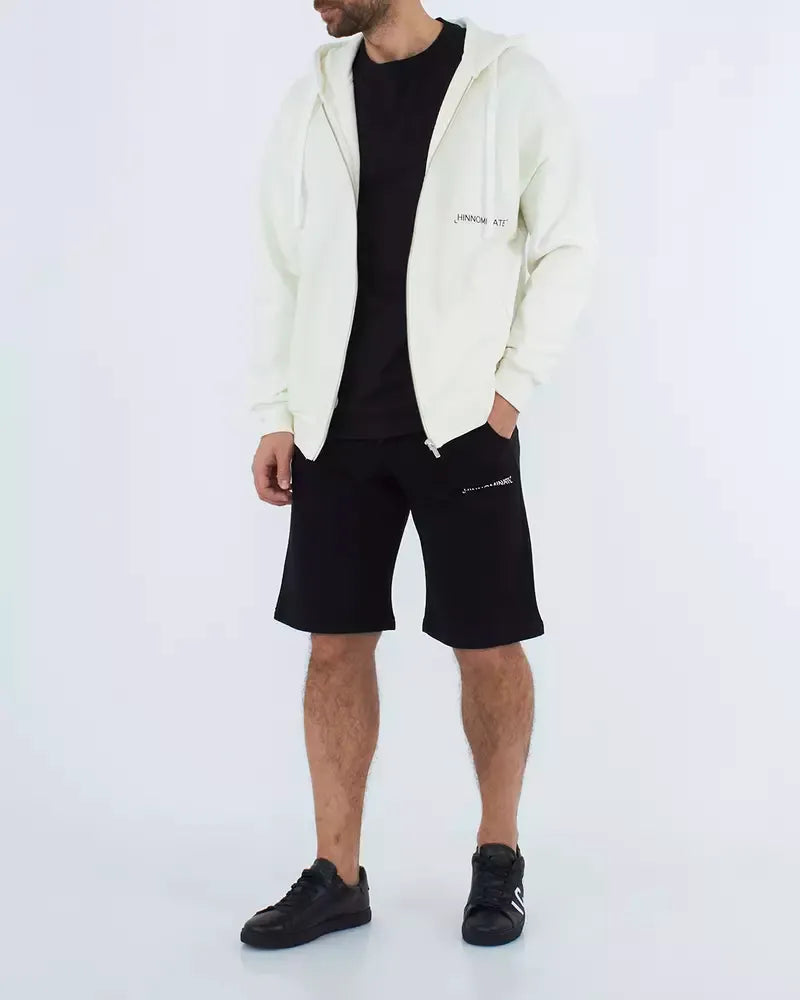 Weißer Baumwollpullover