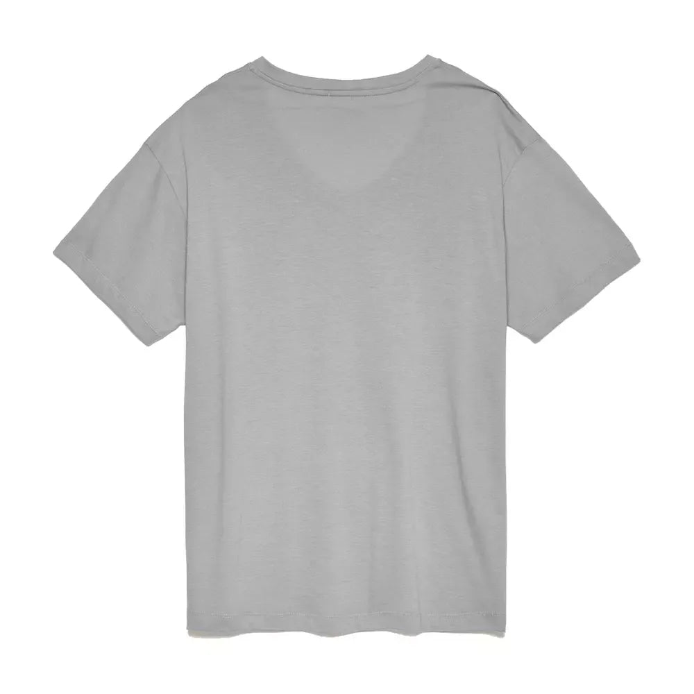 T-Shirt aus grauer Baumwolle