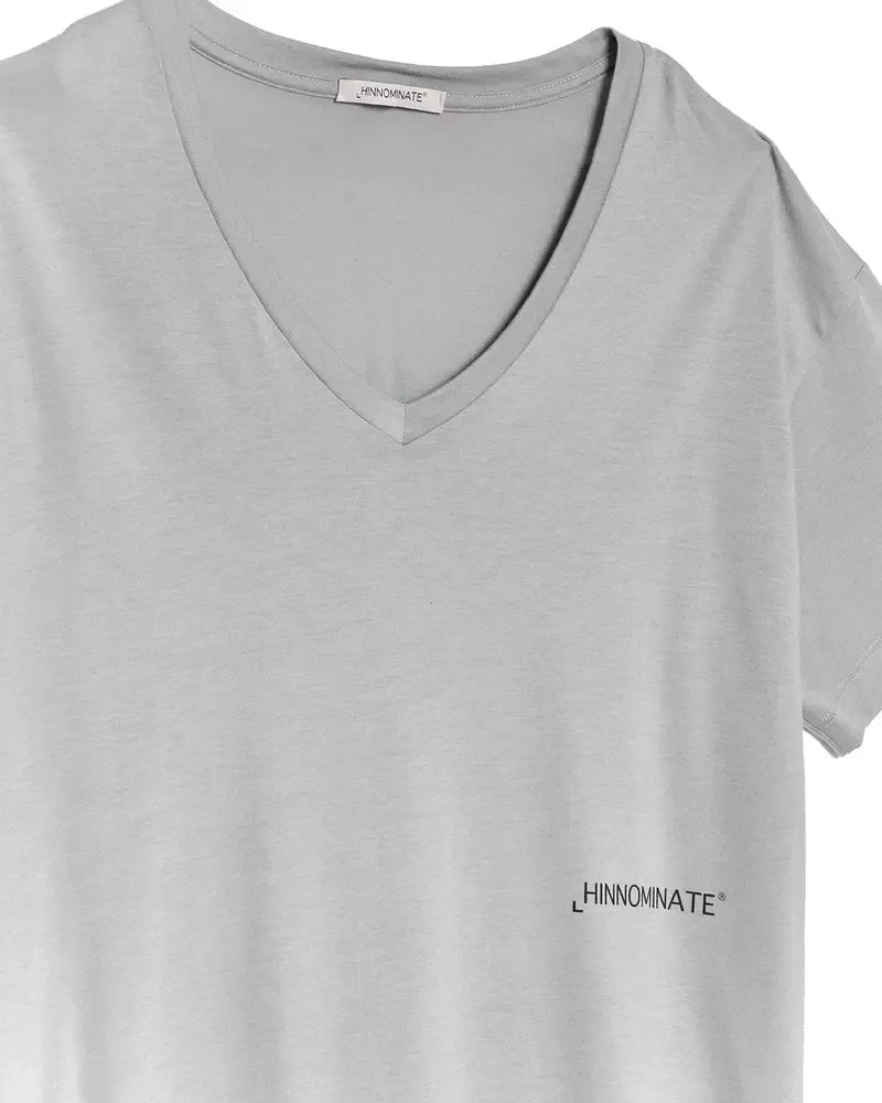 T-Shirt aus grauer Baumwolle