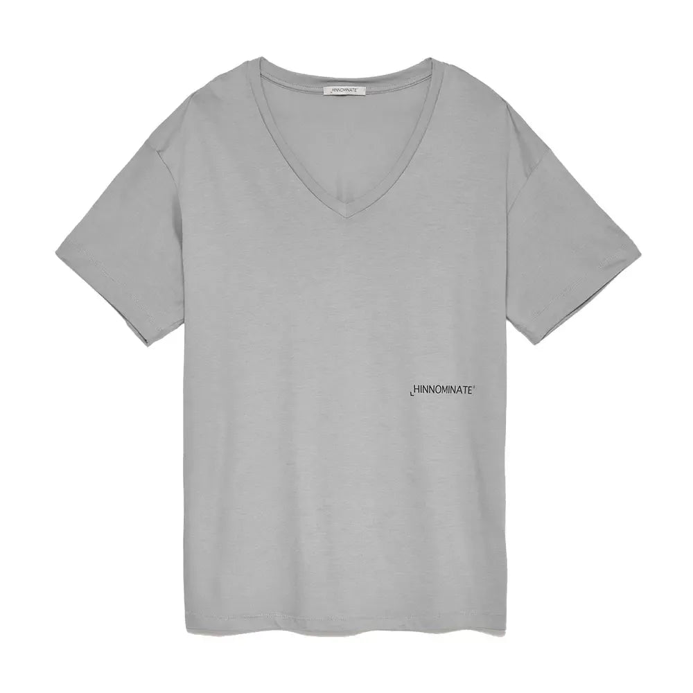 T-Shirt aus grauer Baumwolle