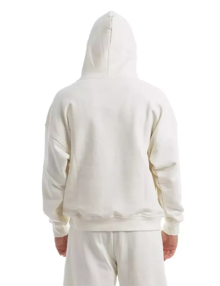 Weißer Baumwollpullover