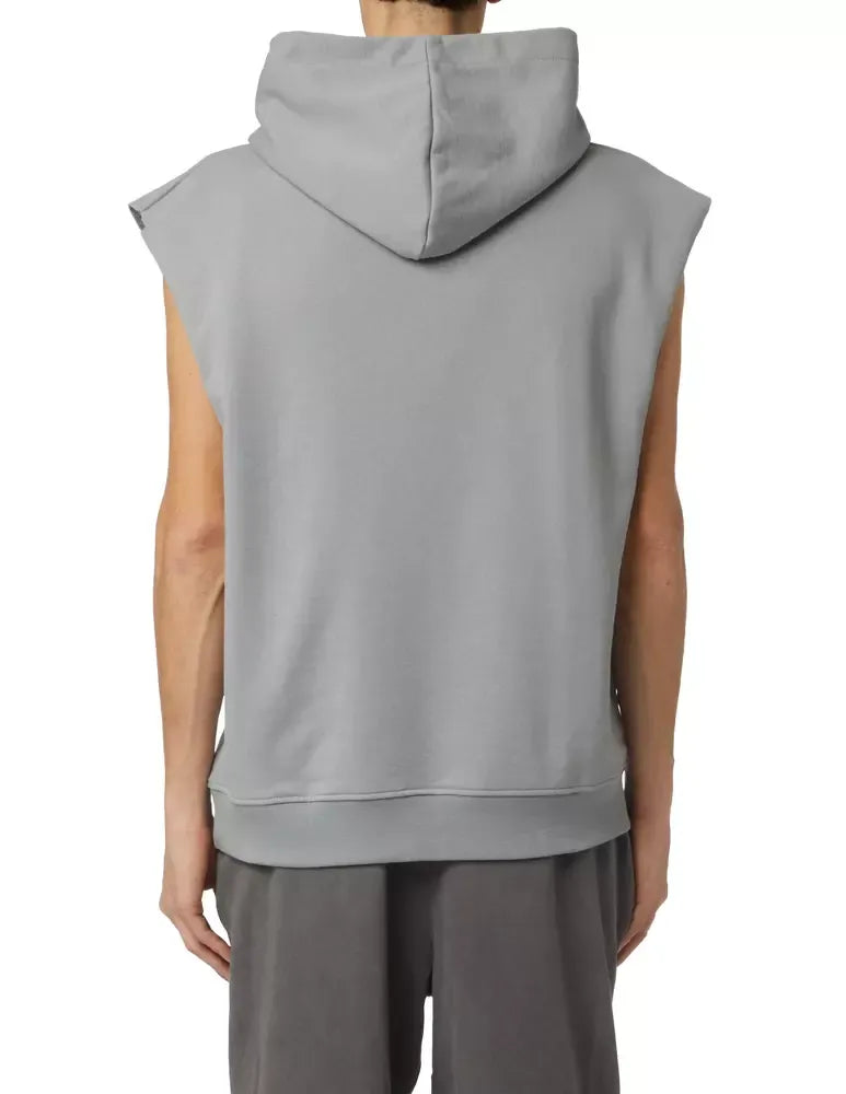 Grauer Baumwollpullover