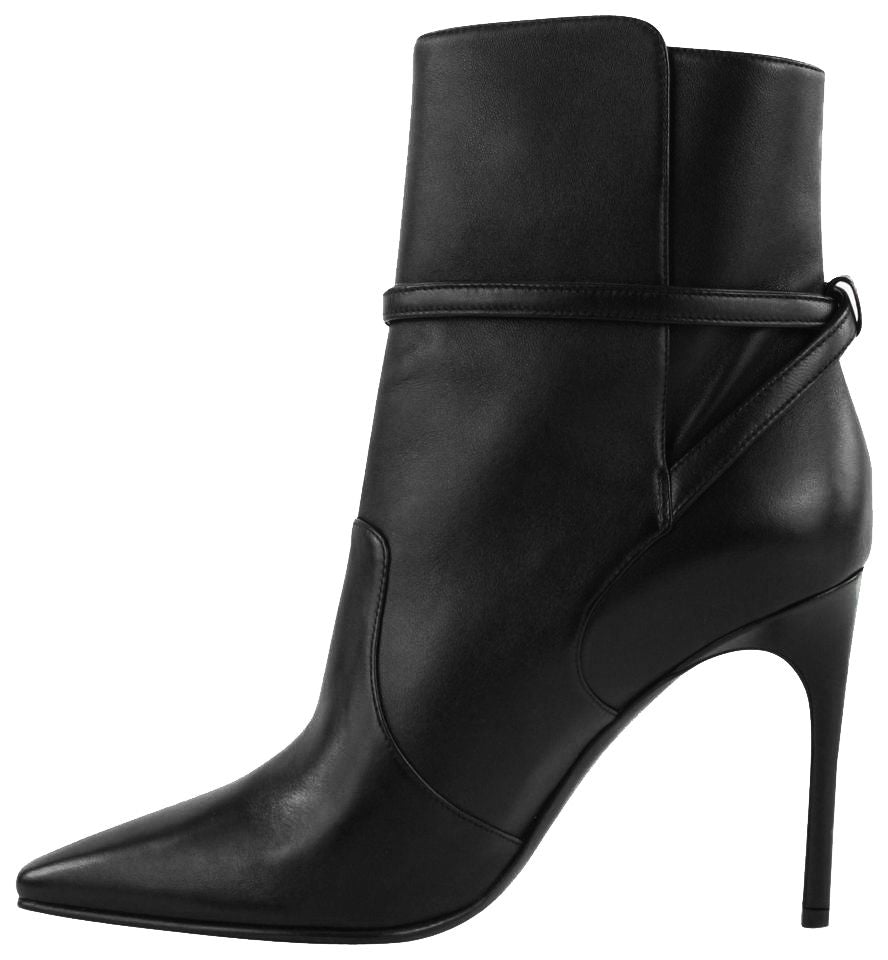 Schwarzes Leder Di Kalbsleder Stiefel