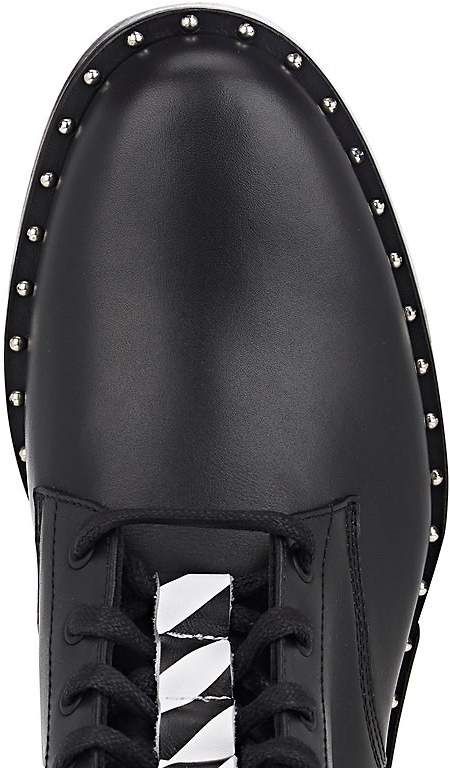 Schwarzes Leder Di Kalbsleder Stiefel