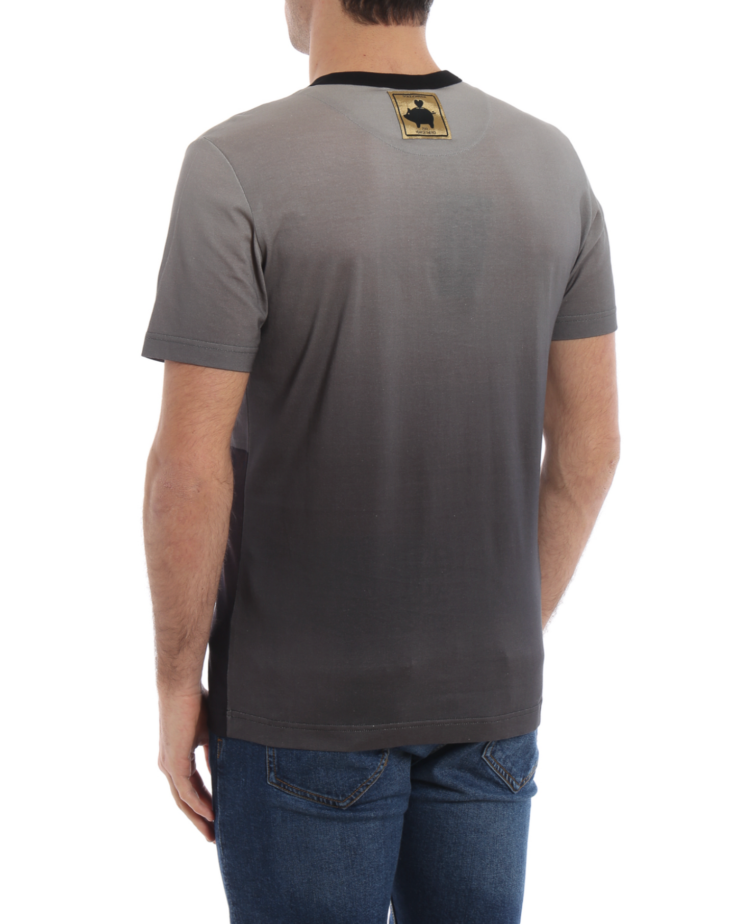 T-Shirt aus grauer Baumwolle