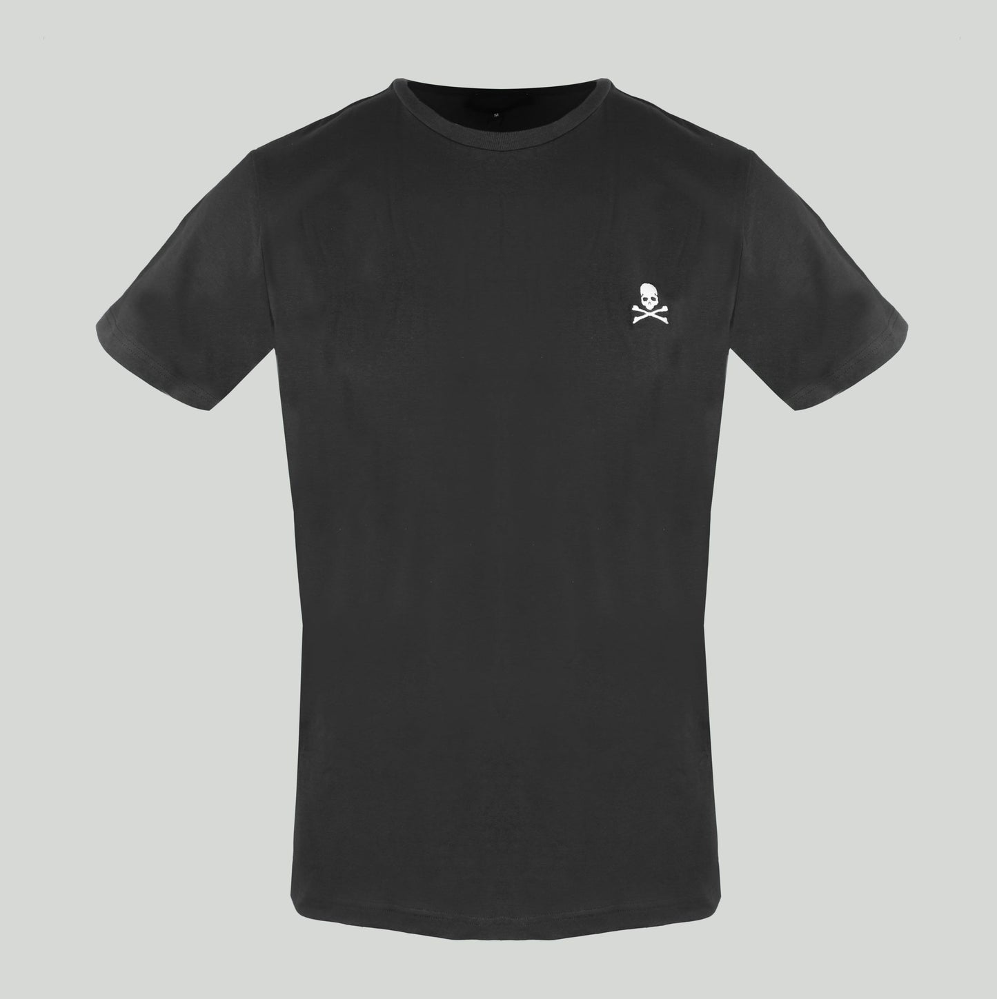 Schwarzes T-Shirt aus Baumwolle