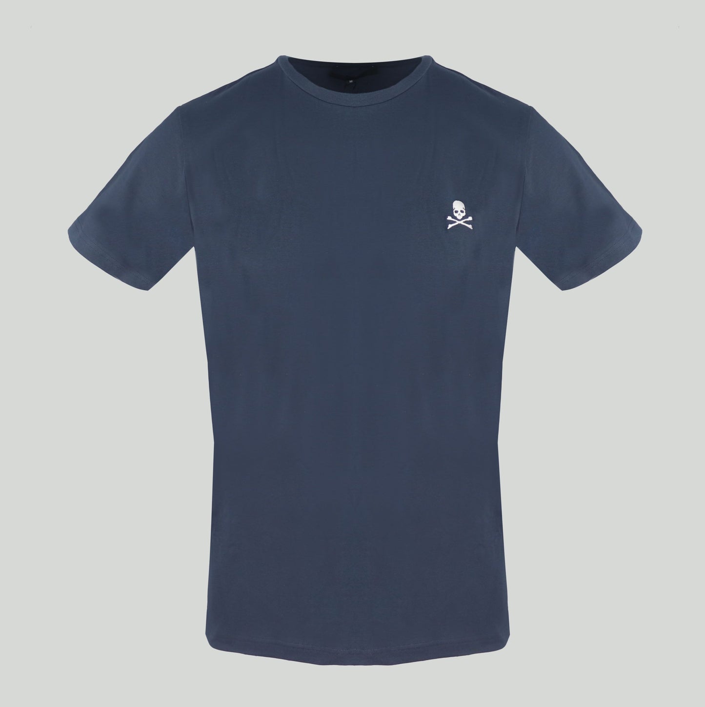 T-Shirt aus blauer Baumwolle