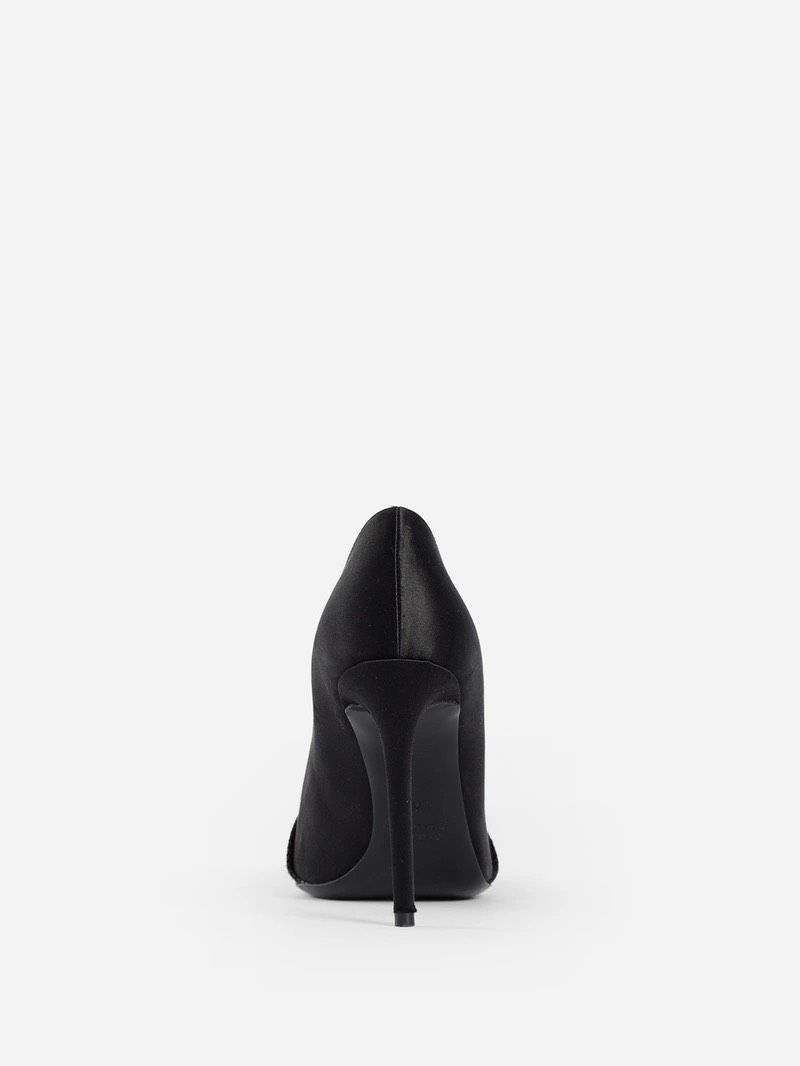 Schwarzer Lederpumps