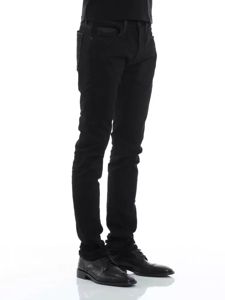 Schwarze Baumwolljeans & Hose