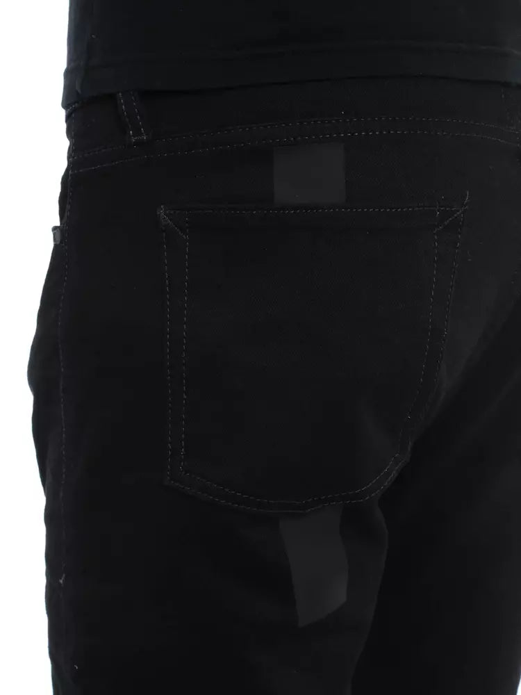 Schwarze Baumwolljeans & Hose
