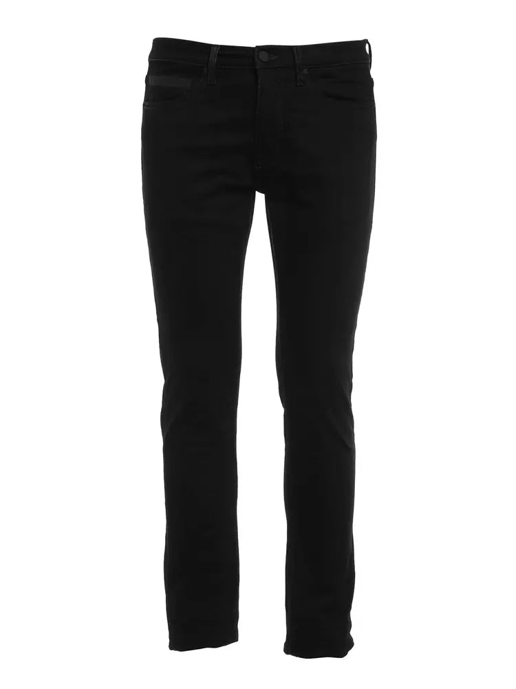 Schwarze Baumwolljeans & Hose