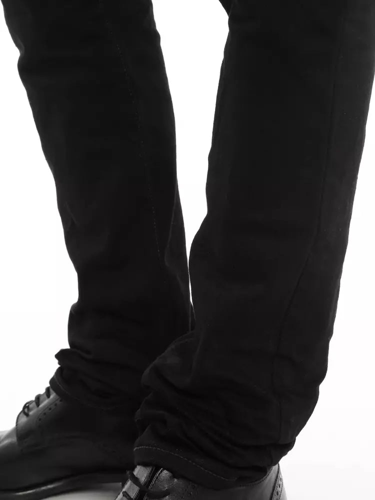 Schwarze Baumwolljeans & Hose