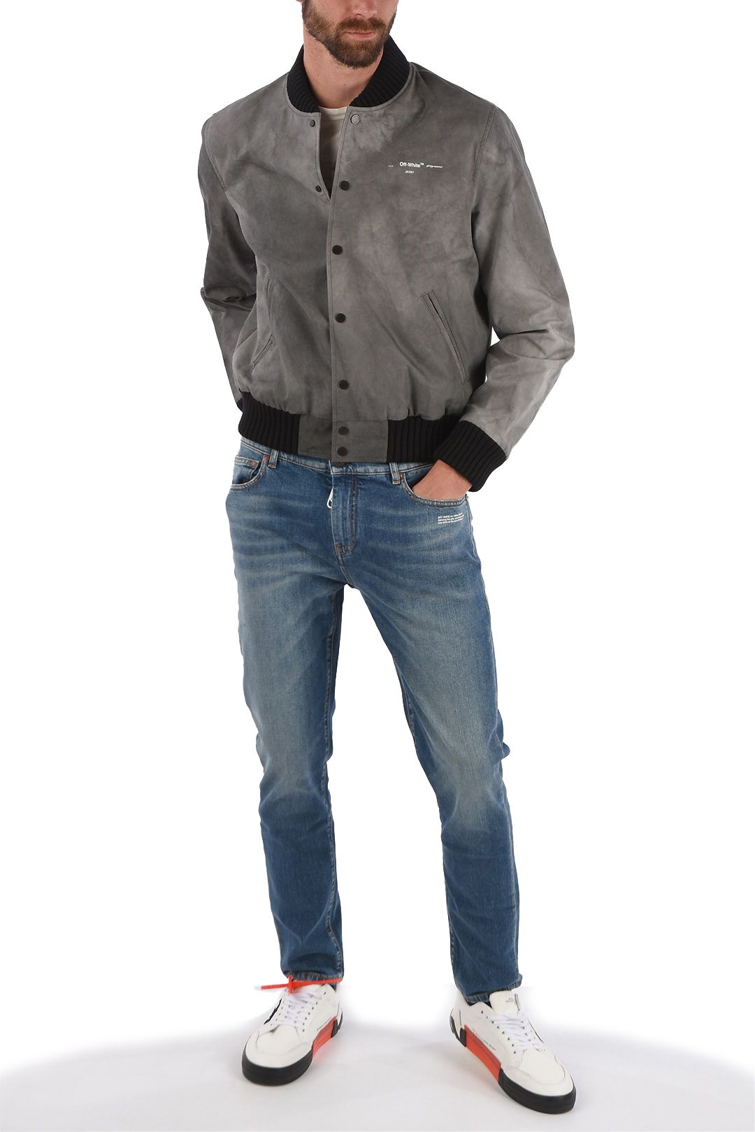 Graue Baumwolljacke