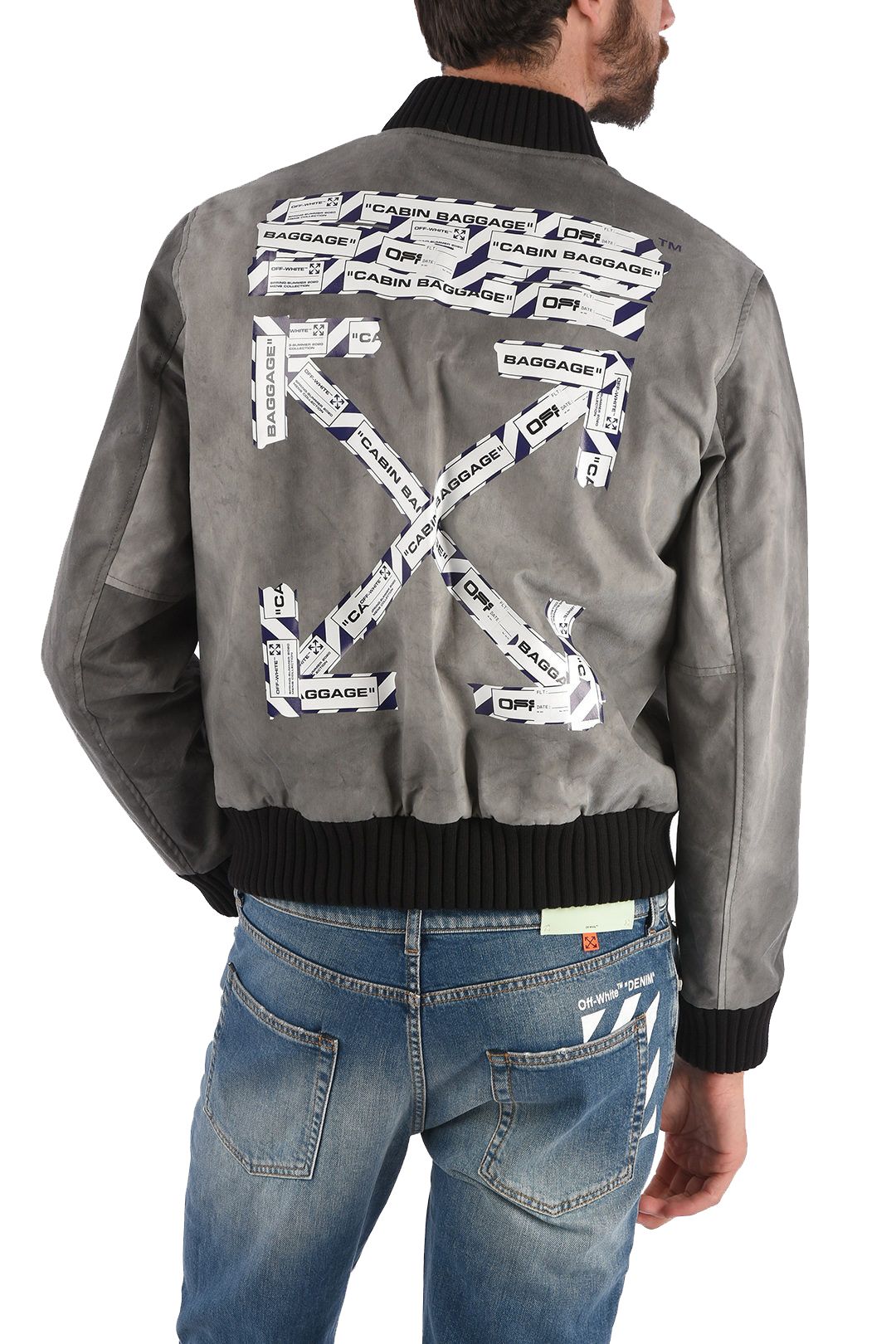 Graue Baumwolljacke