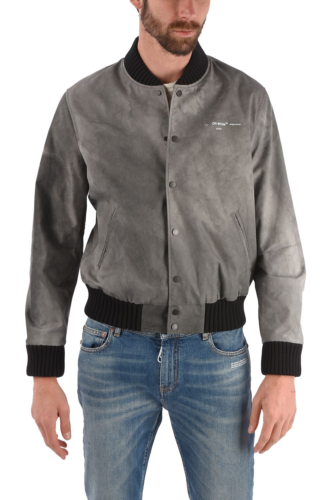 Graue Baumwolljacke