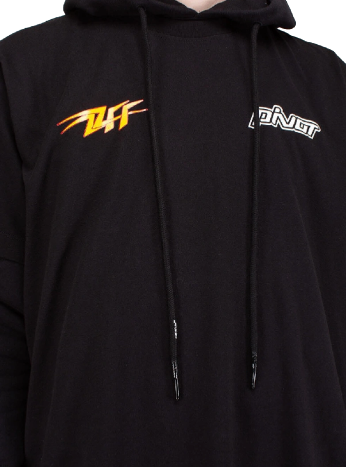 Schwarzer Baumwollpullover