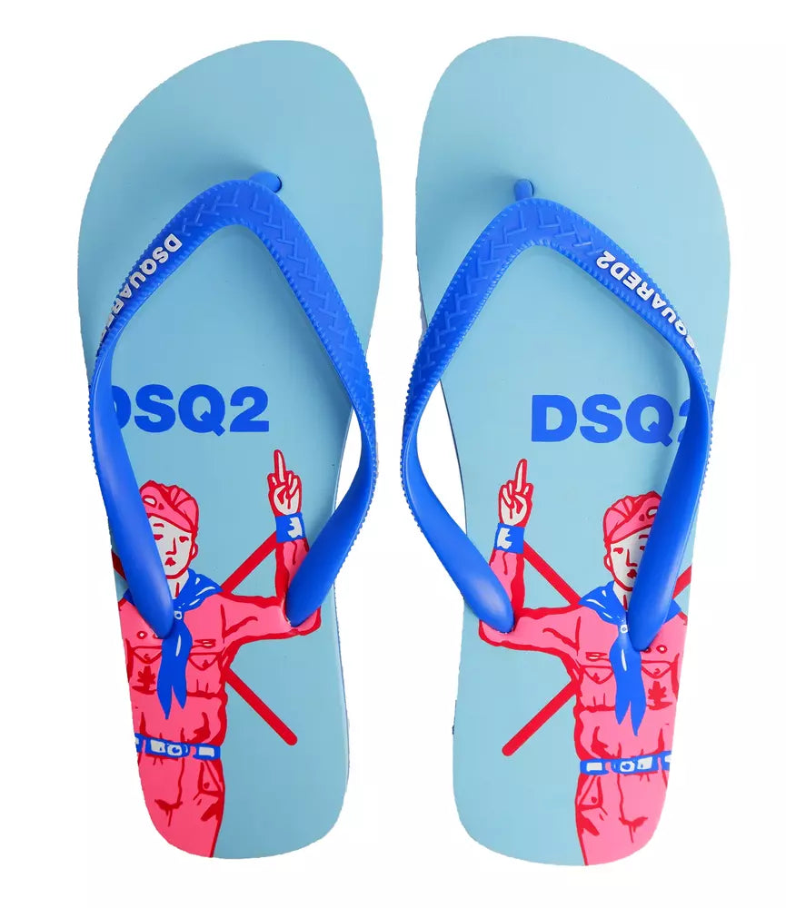 Blauer Polyester-Flip-Flop