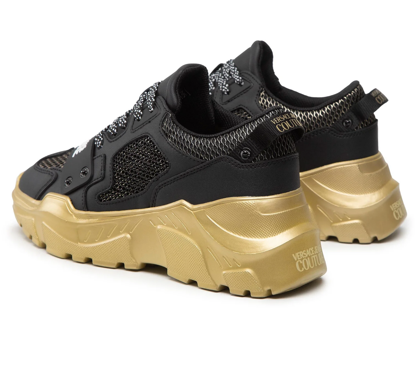 Schwarze Leder-Sneakers