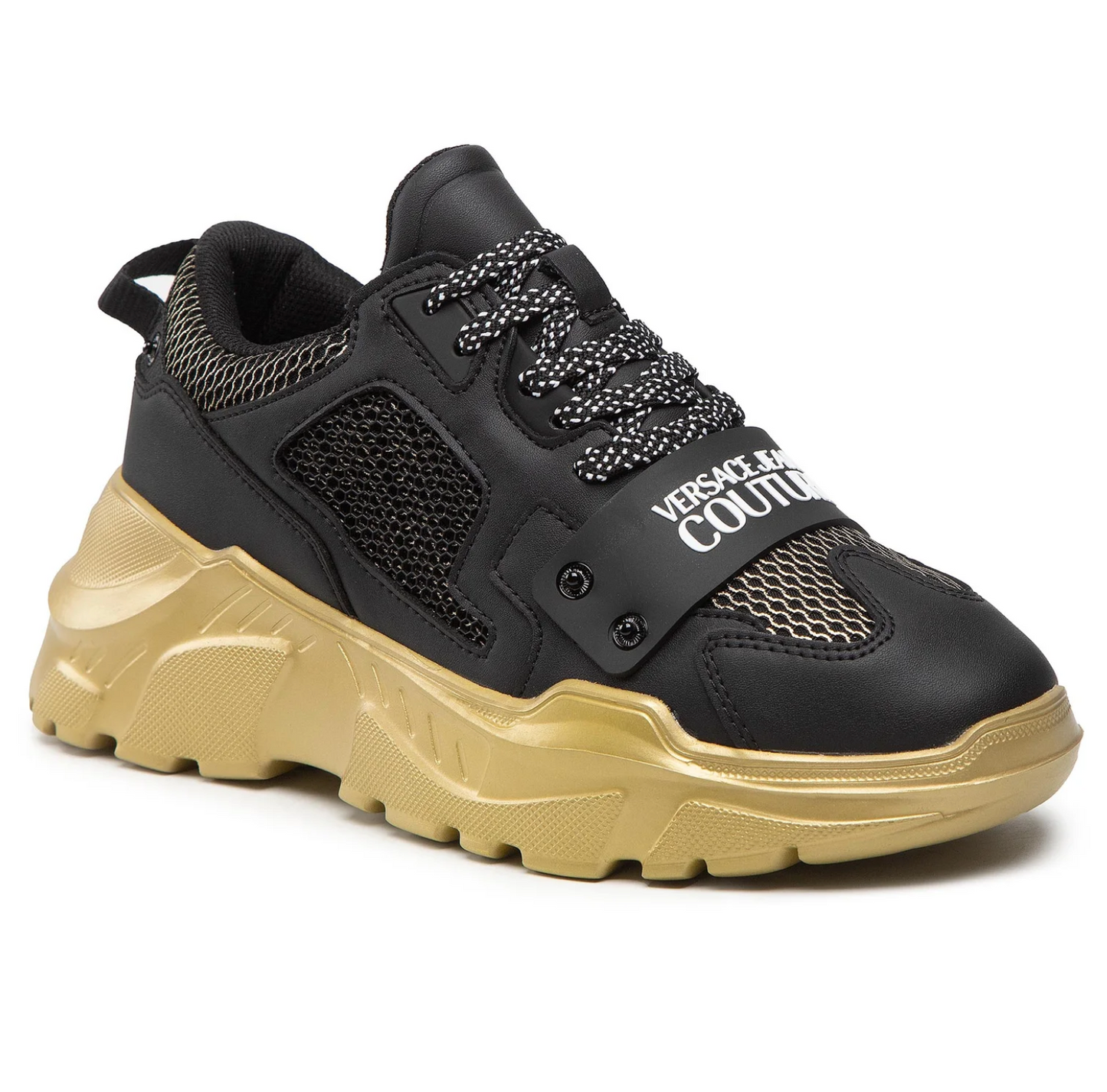 Schwarze Leder-Sneakers