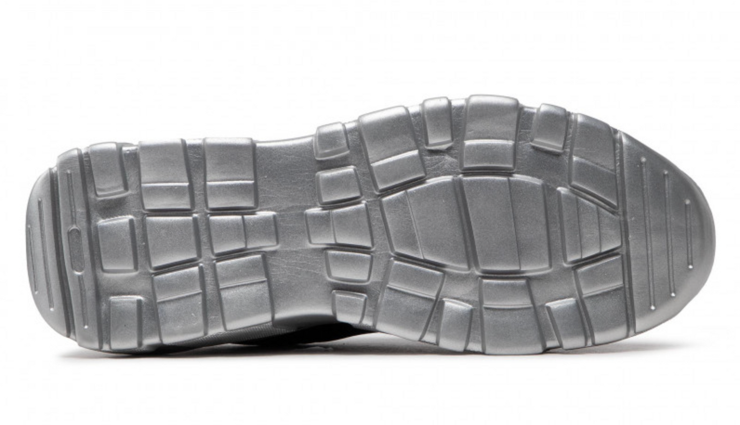 Schwarze Leder-Sneakers