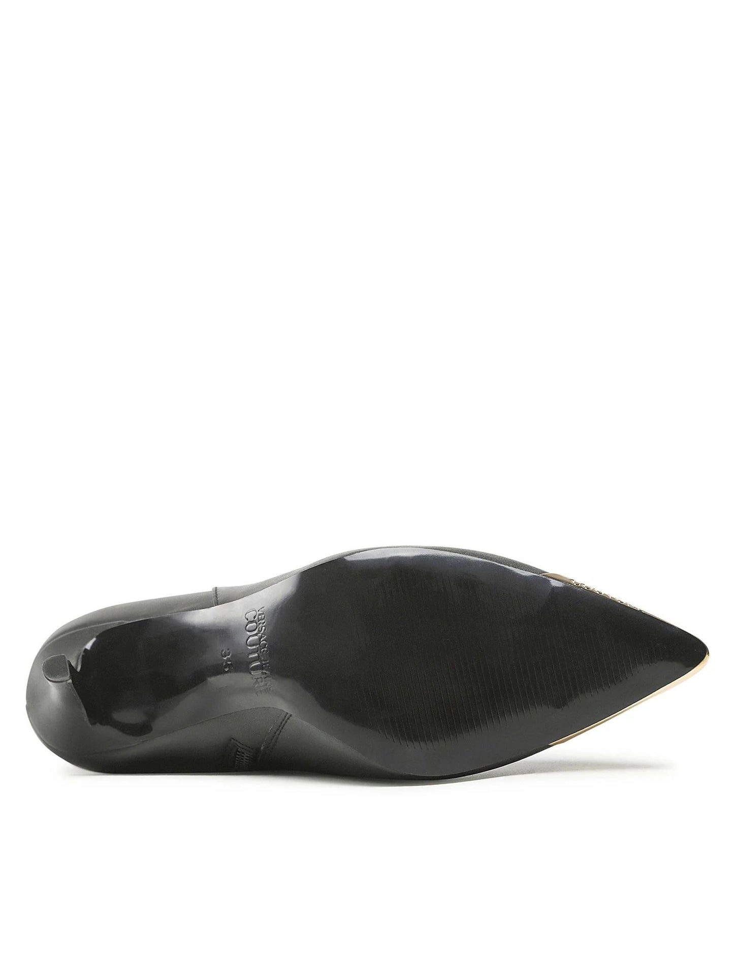 Schwarzer Kunstlederstiefel