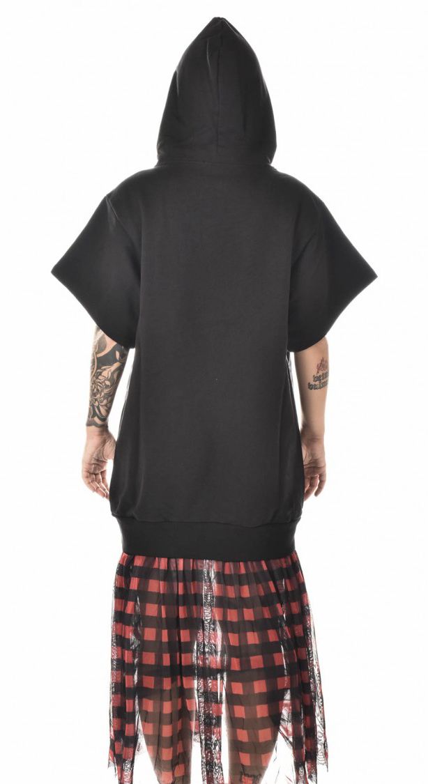Schwarzes Baumwollkleid