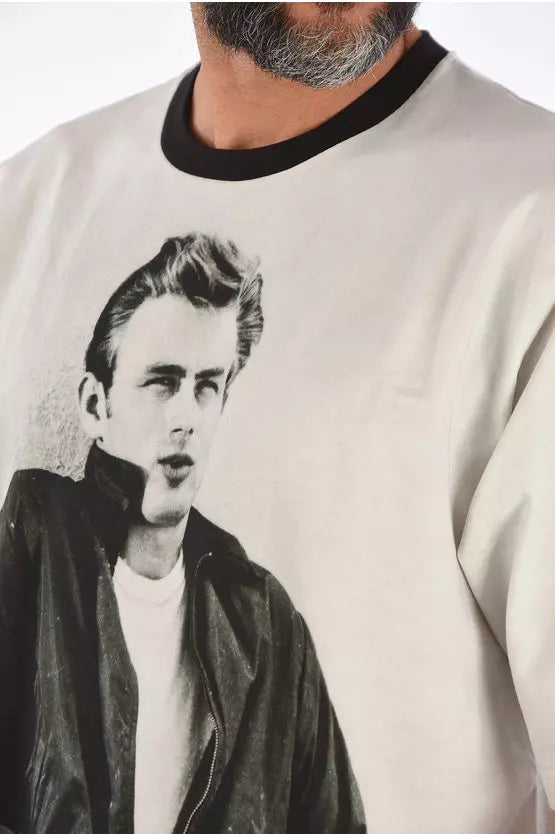 T-Shirt aus weißer Baumwolle