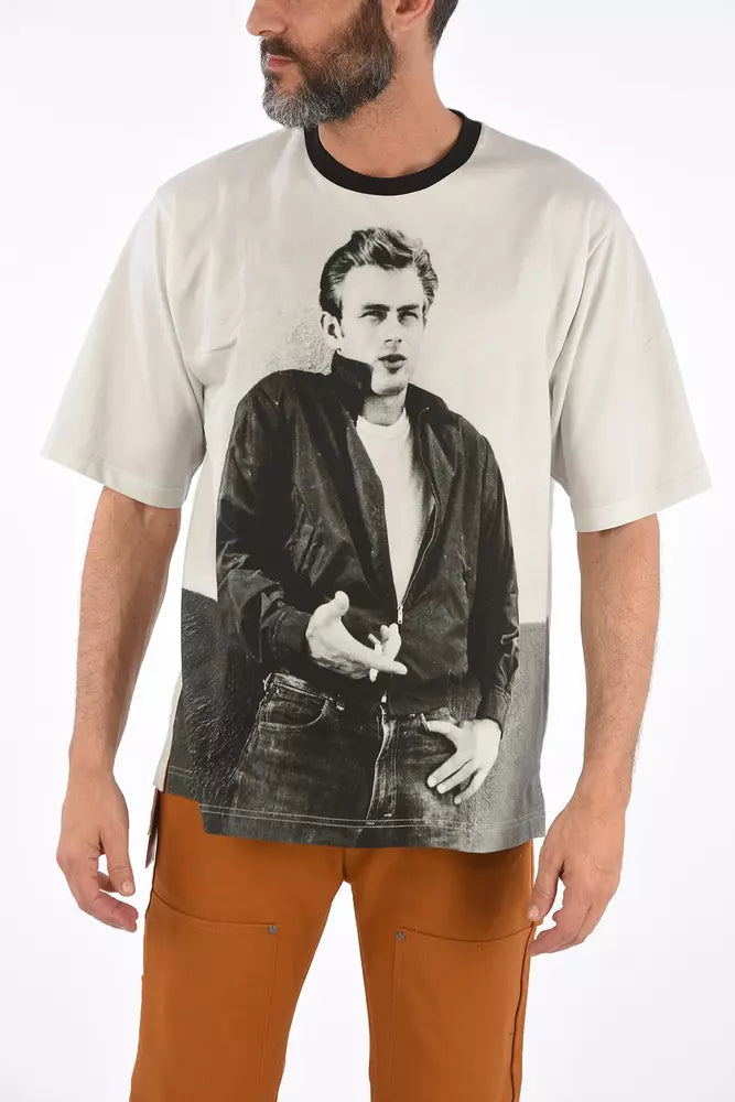 T-Shirt aus weißer Baumwolle