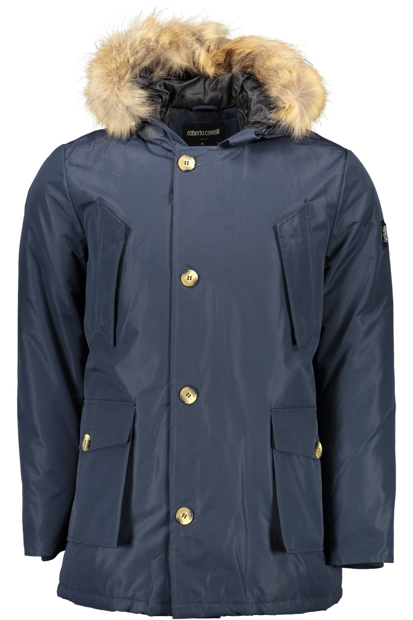Blaue Polyester-Jacke