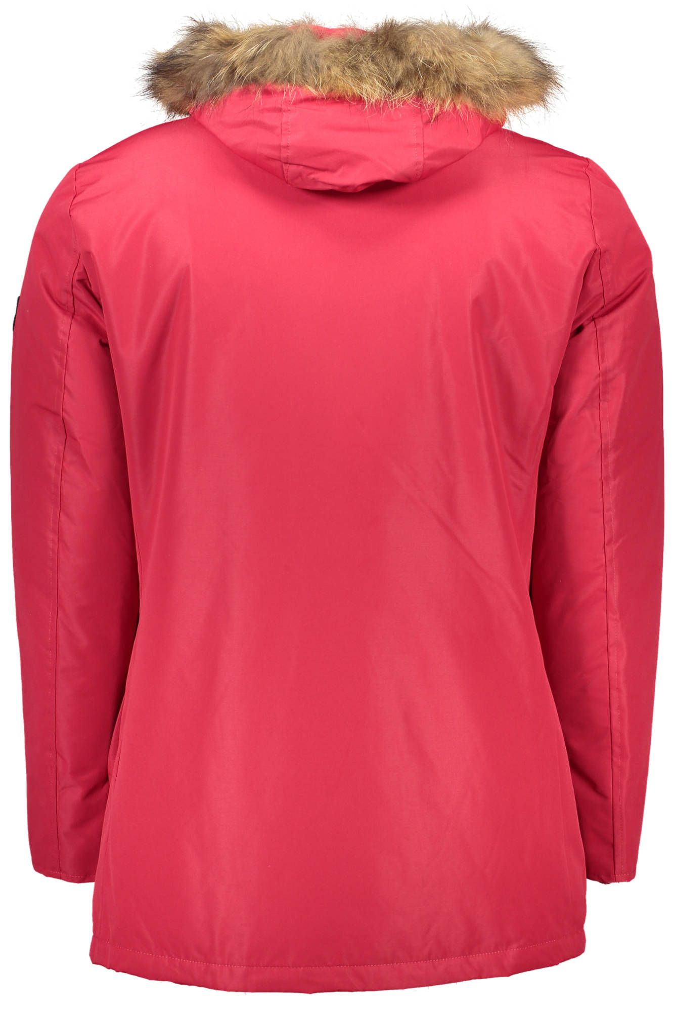 Rote Polyester-Jacke