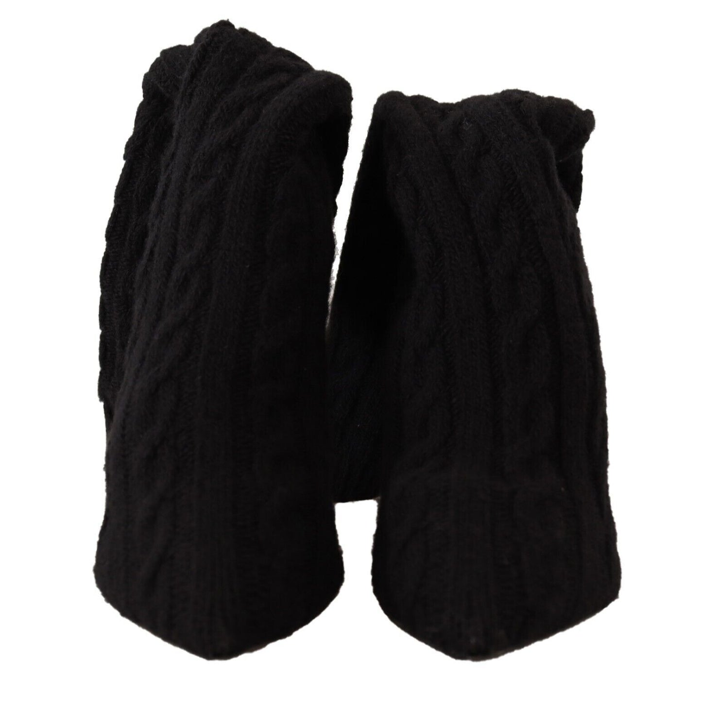 Schwarze Stretch-Socken Kniestrümpfe Schuhe