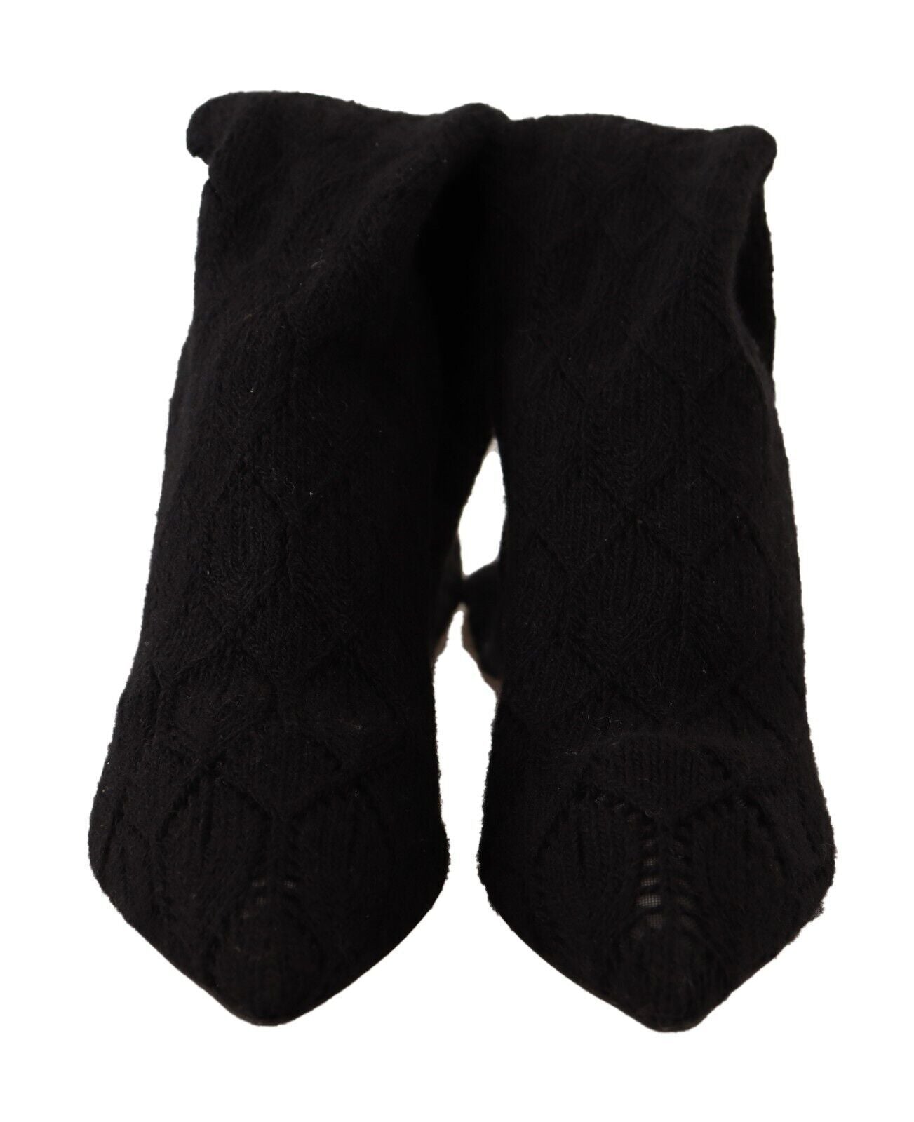 Schwarze Stretch-Socken Kniestrümpfe Schuhe