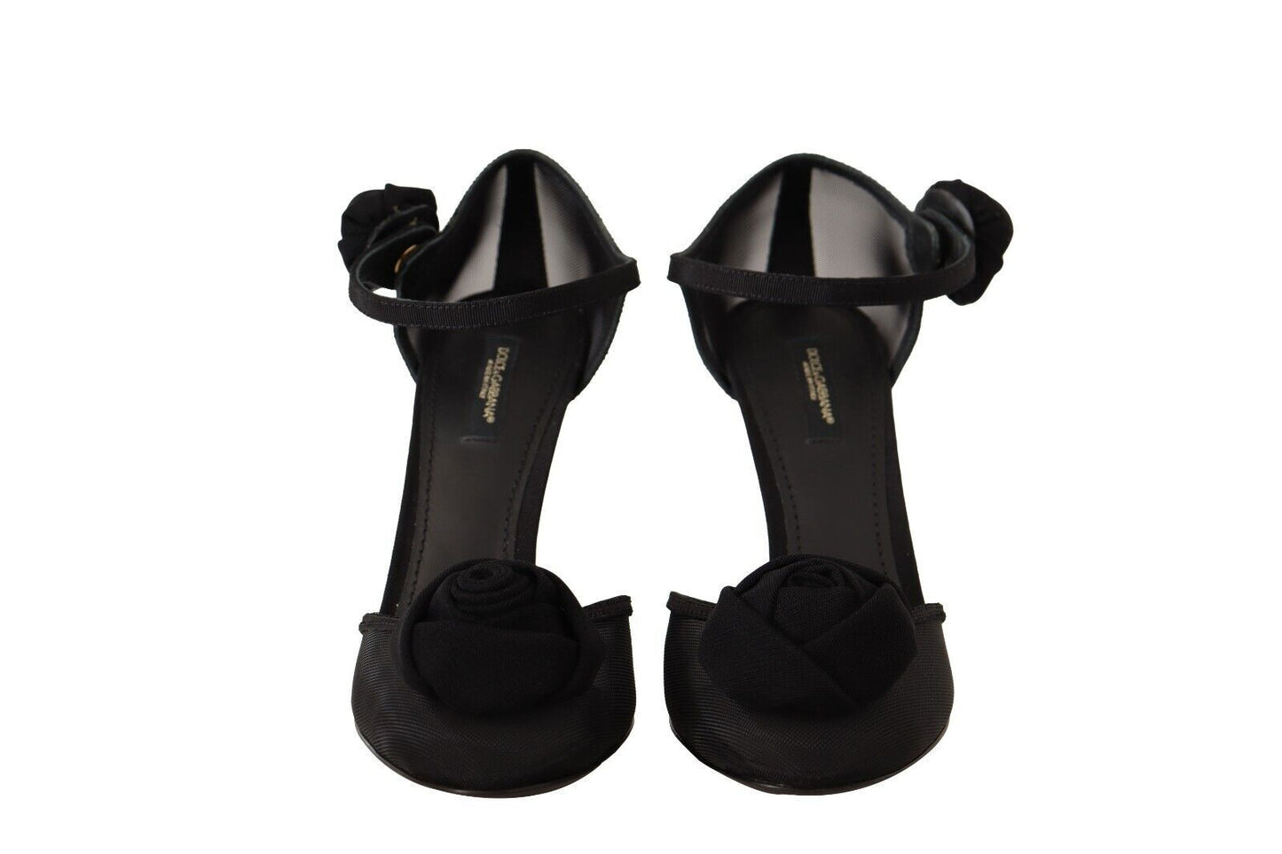 Schwarz Mesh Knöchelriemen High Heels Pumps Schuhe