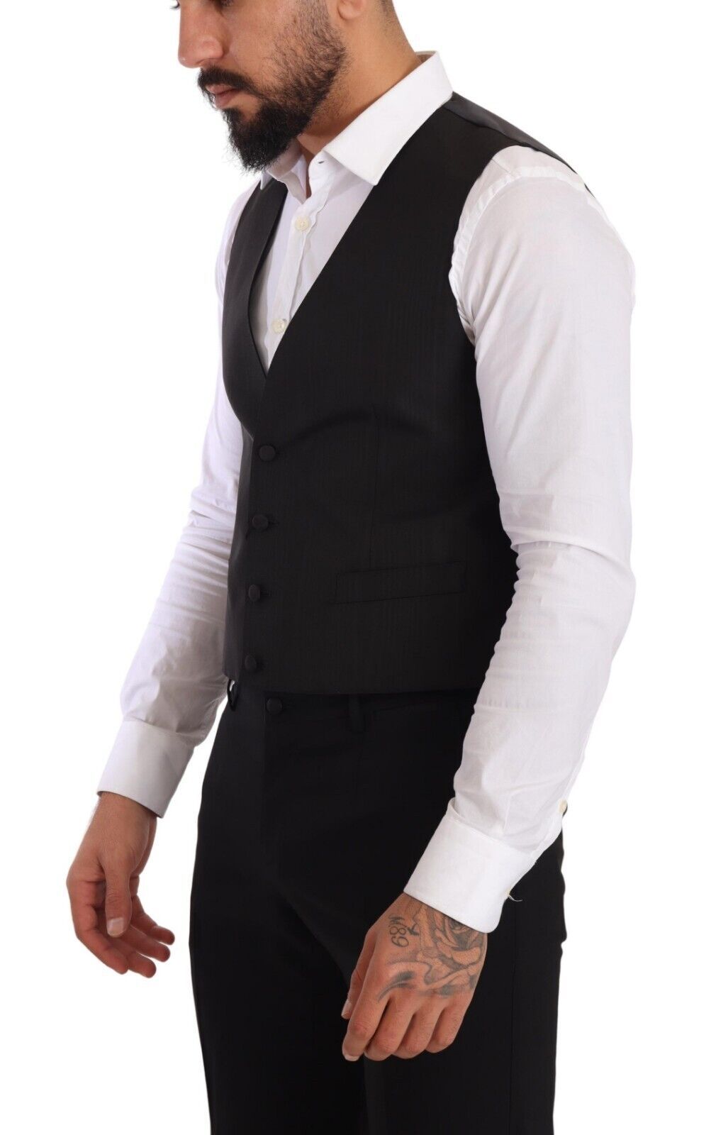 Graue Seidenweste Slim Fit Weste Formal Vest