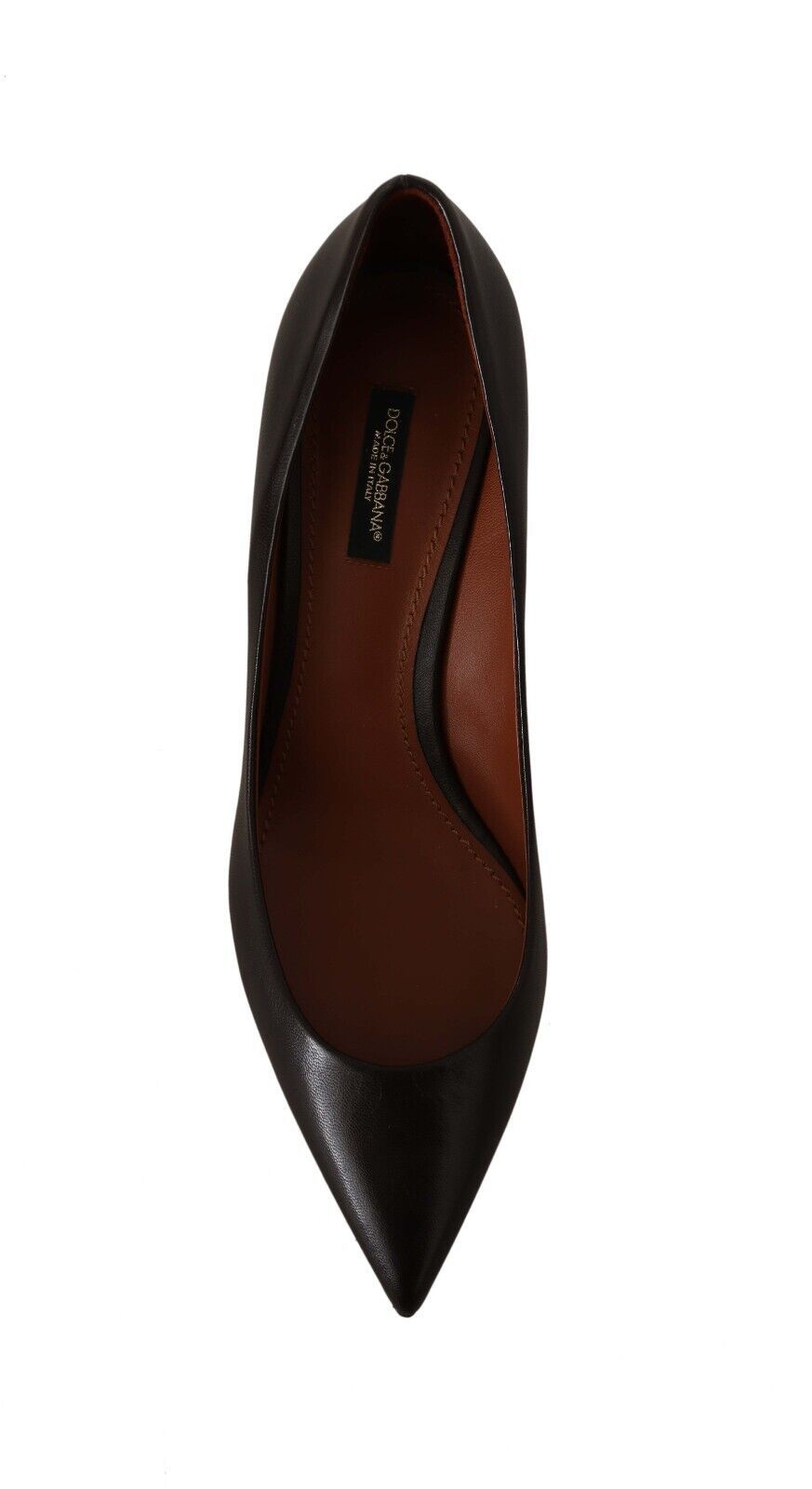 Braun Leder Kitten Mid Heels Pumps Schuhe