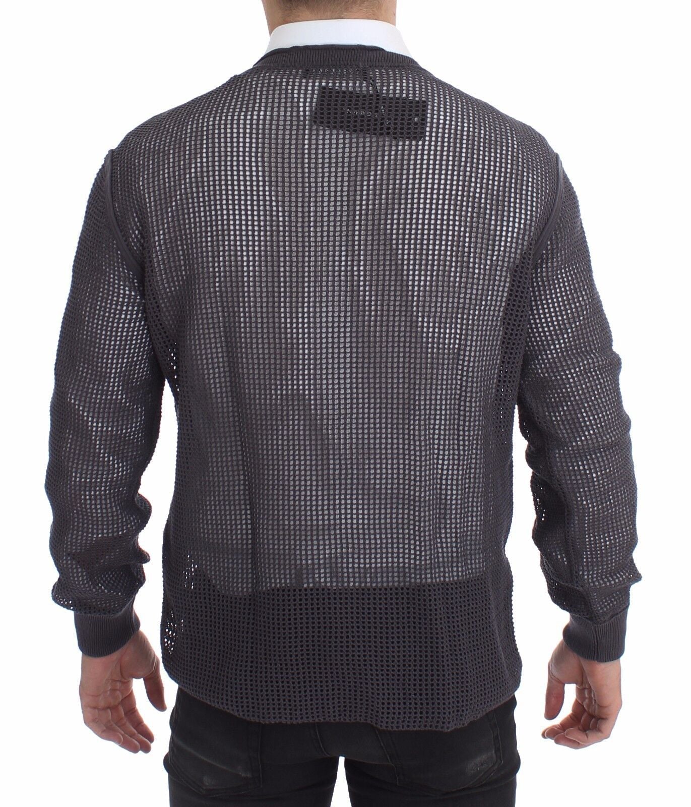 Lila Runway Netz Pullover Netzpullover