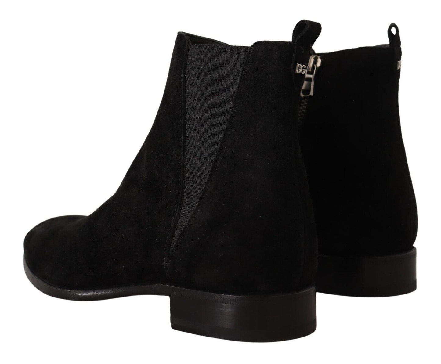 Schwarz Wildleder Leder Chelsea Herren Stiefel Schuhe