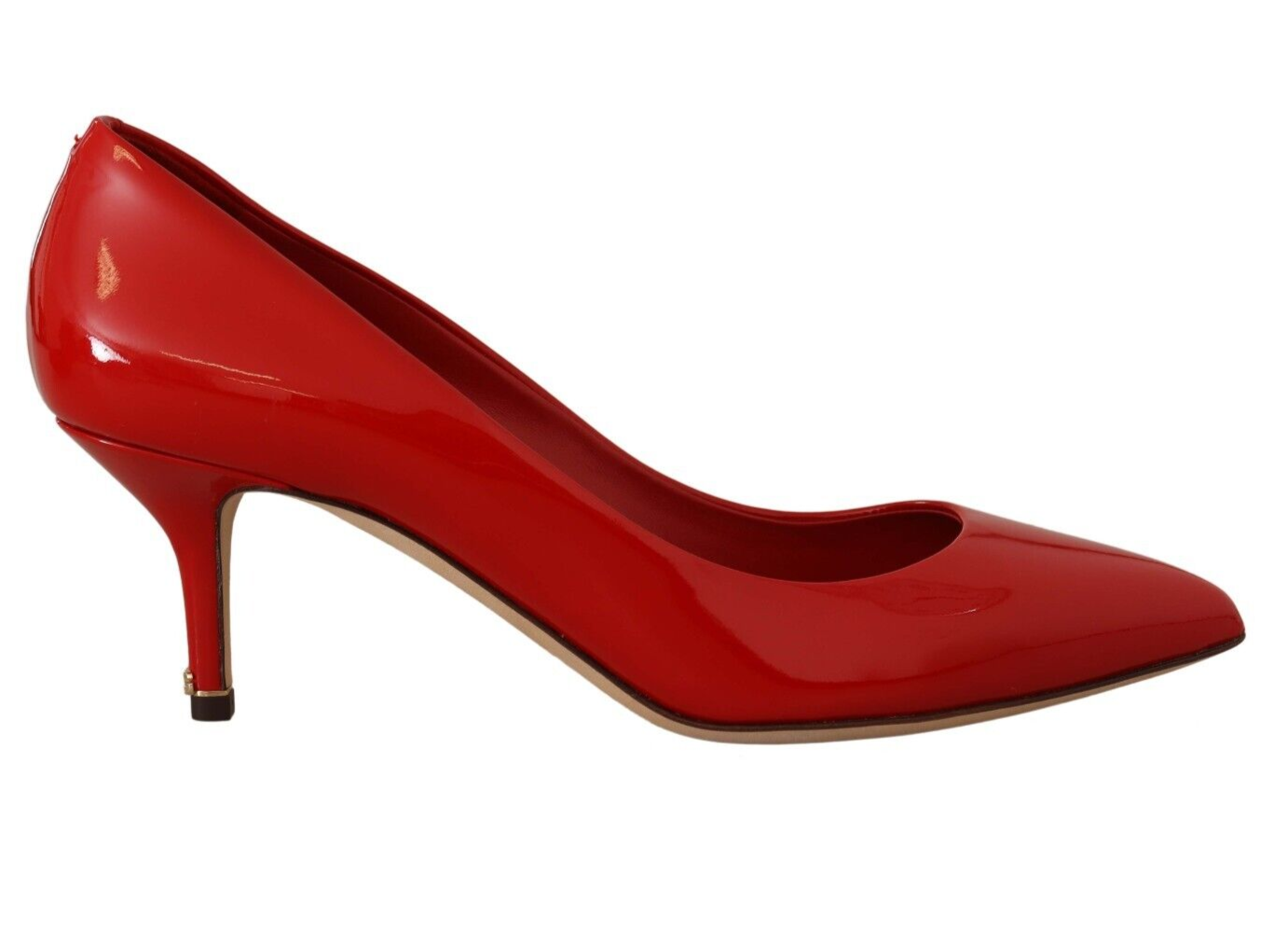 Rote Kitten Heels Pumps Lackleder Schuhe