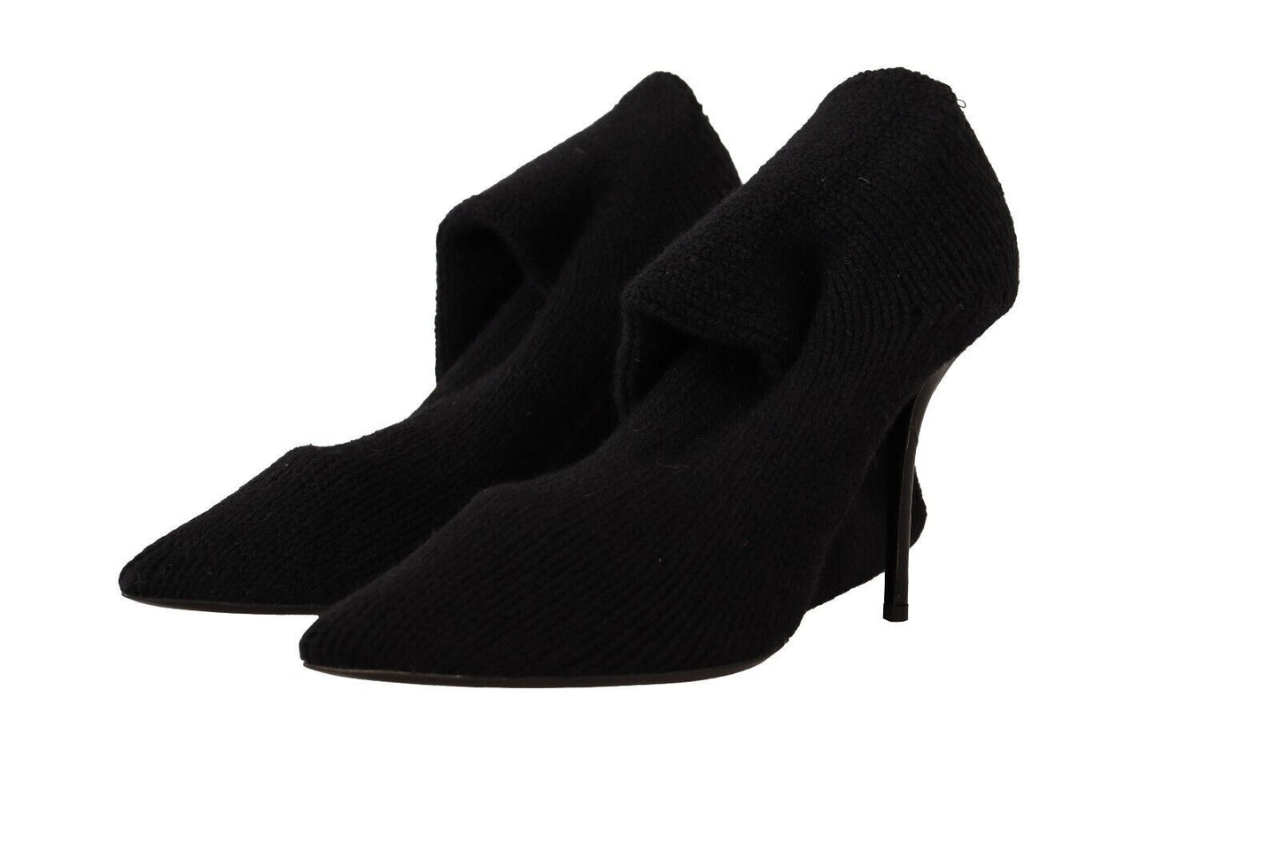 Schwarze Stretch-Socken Kniestrümpfe Schuhe