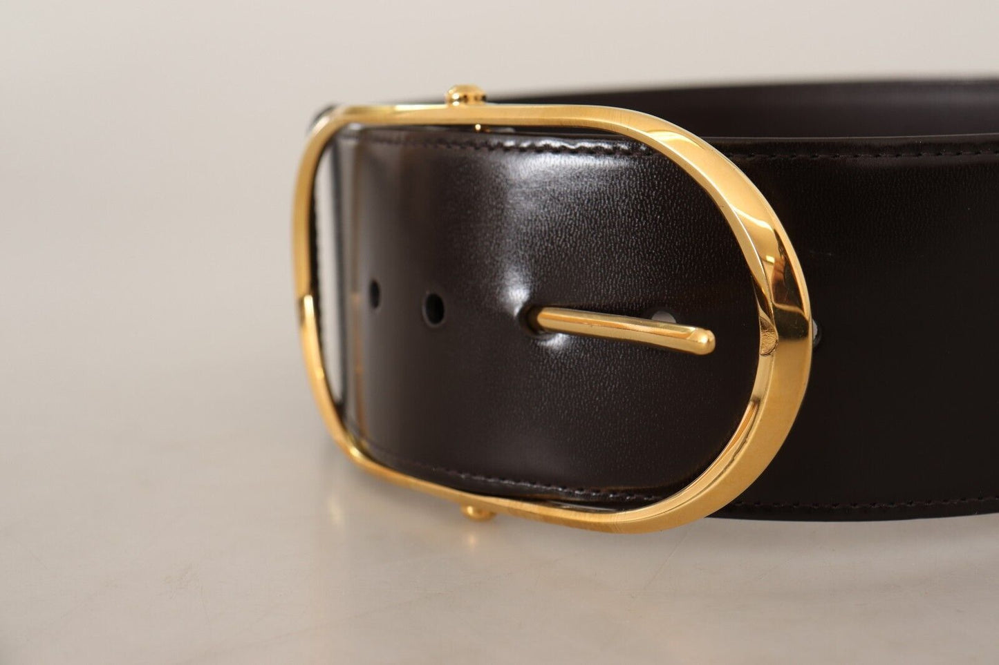Schwarzes Leder Gold Metall Breite Taille Schnalle Gürtel